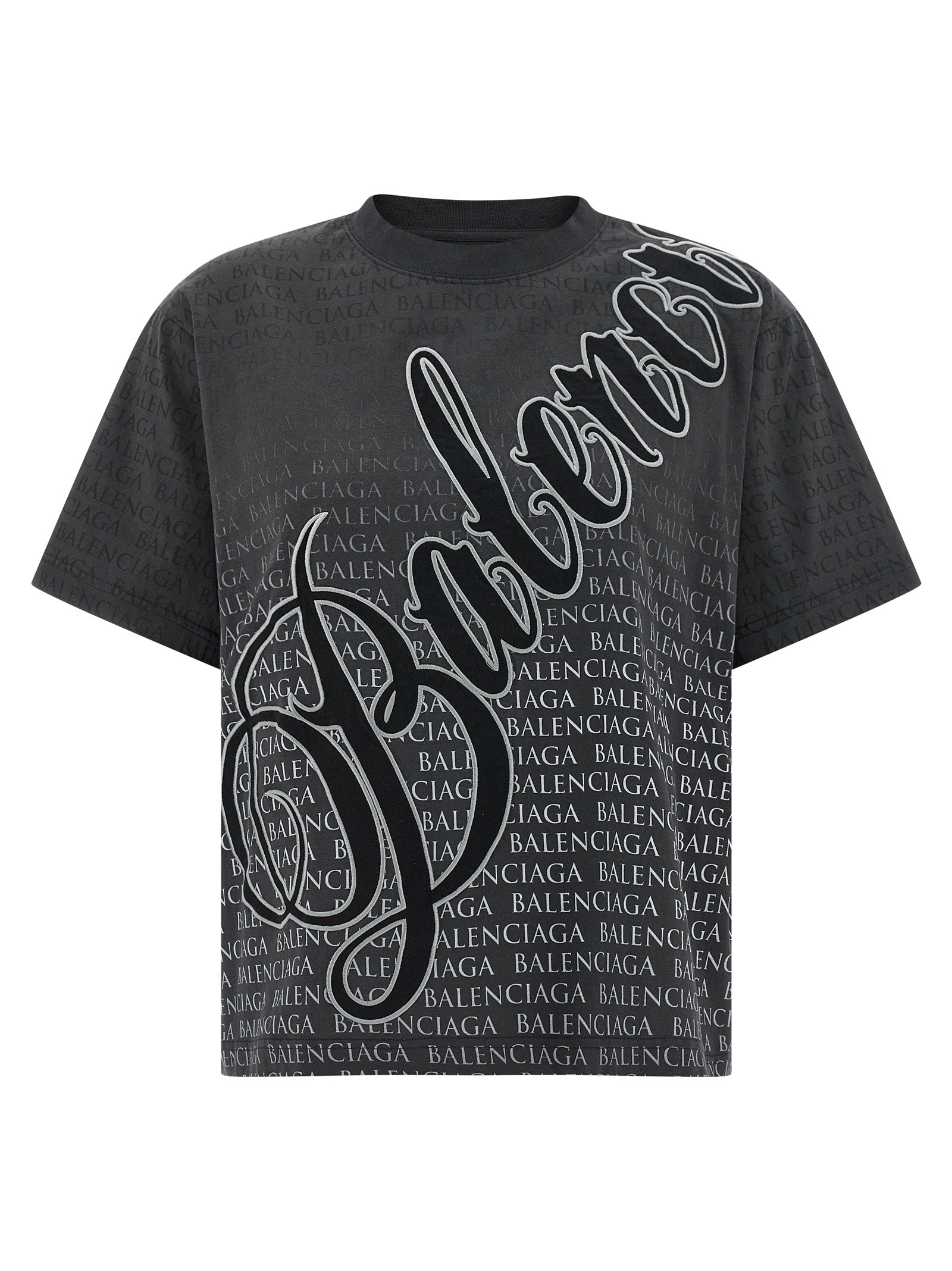 Balenciaga Black Cotton T-Shirt