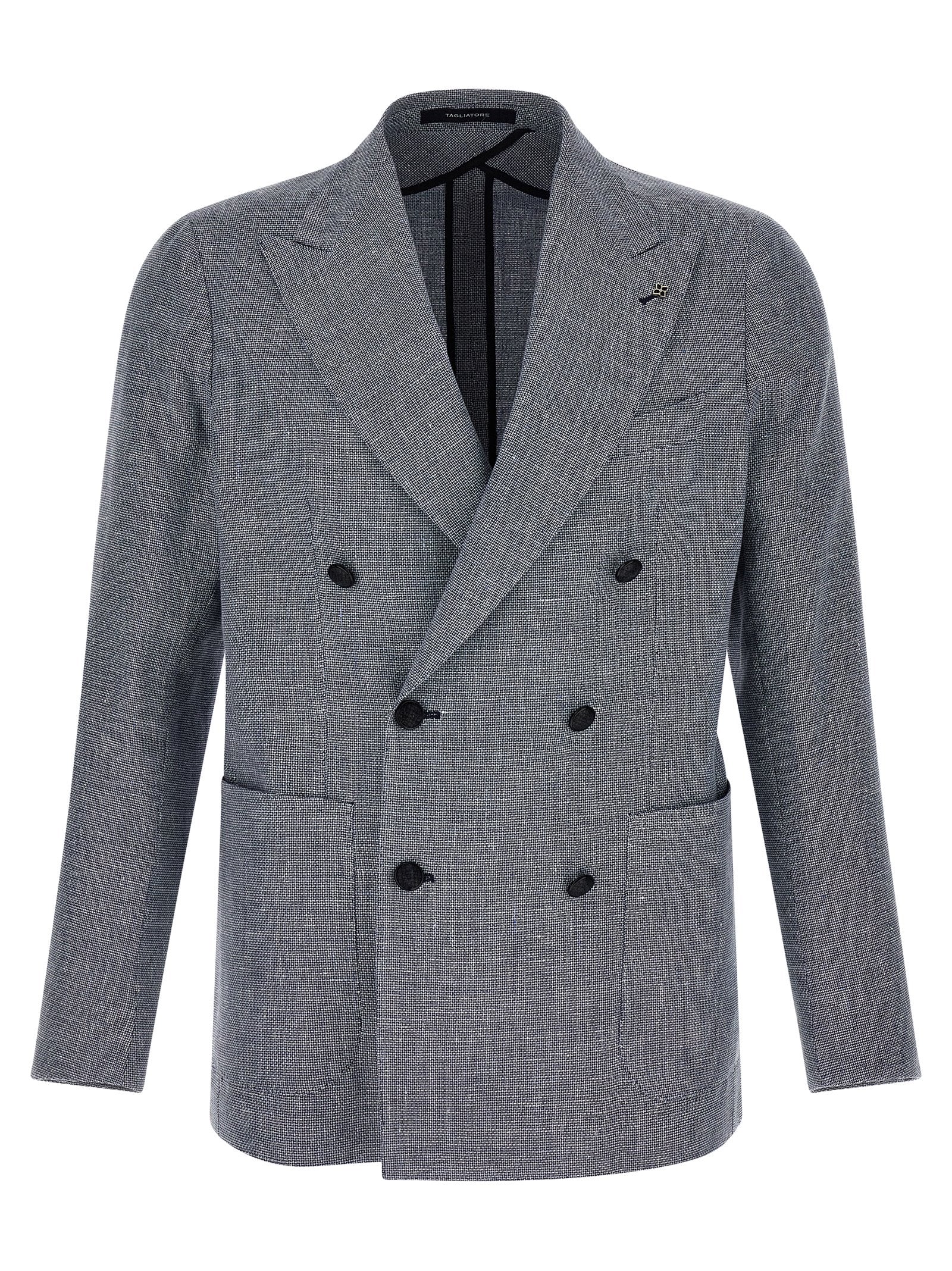 Tagliatore Blue Linen Blazer