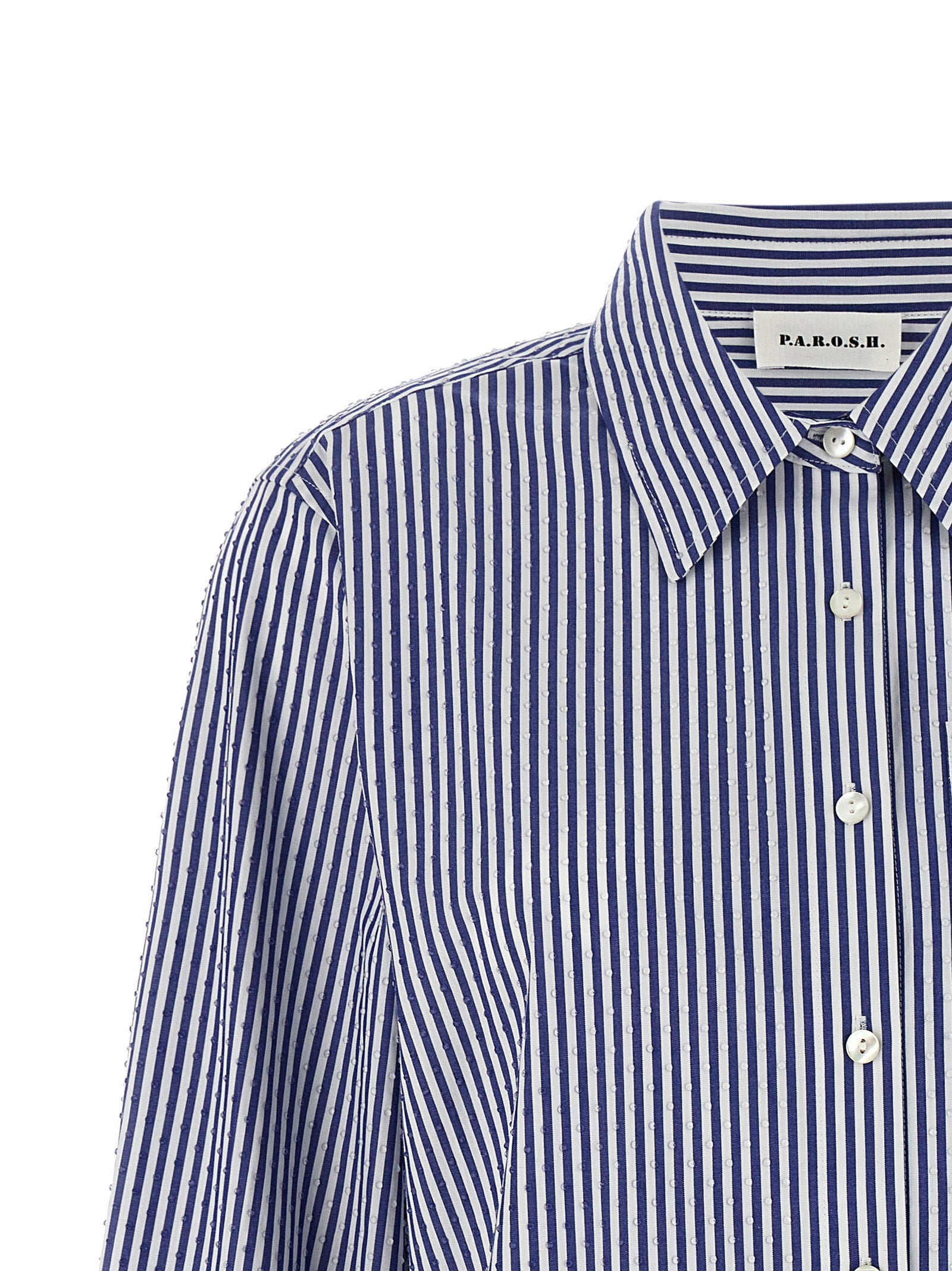 P.A.R.O.S.H. Blue Cotton Blouse