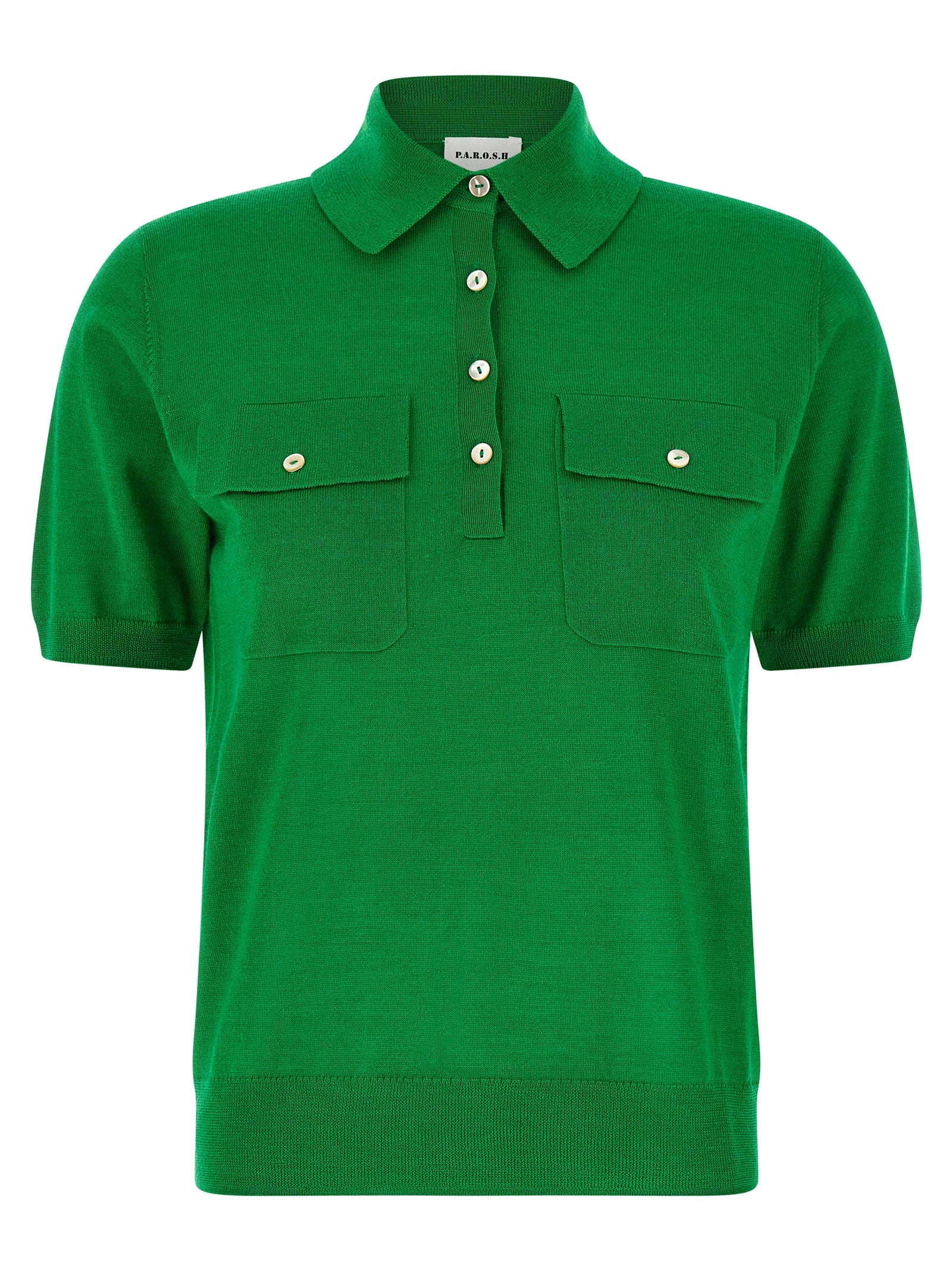 P.A.R.O.S.H. Bicolor Wool Polo Shirt