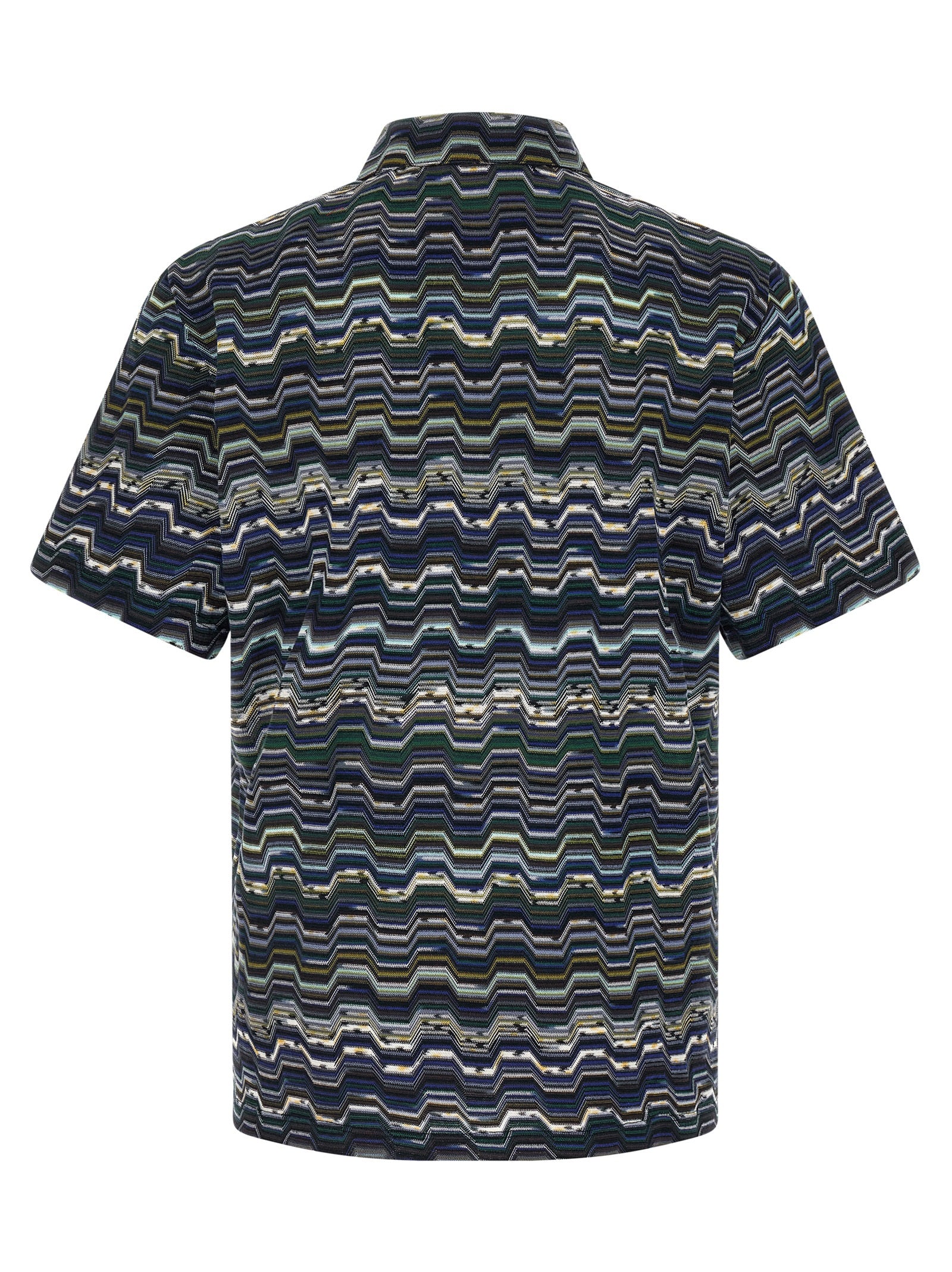 Missoni Blue Cotton Polo Shirt