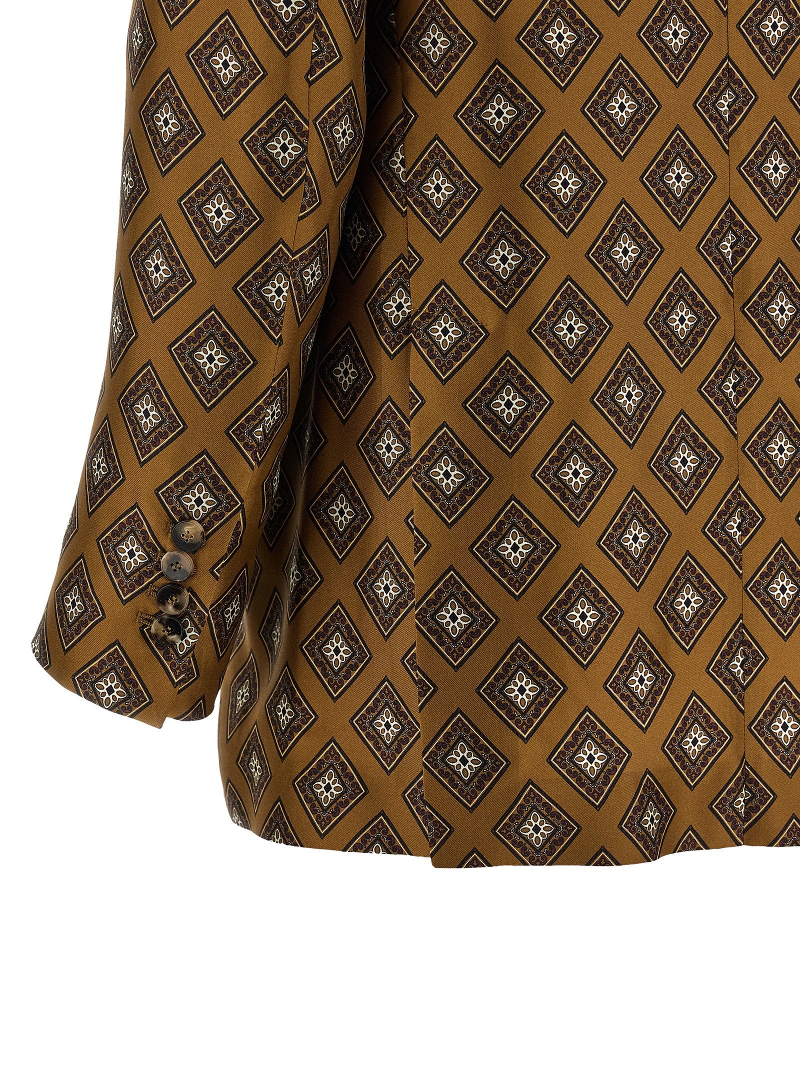 Alberto Biani Brown Silk Blazer