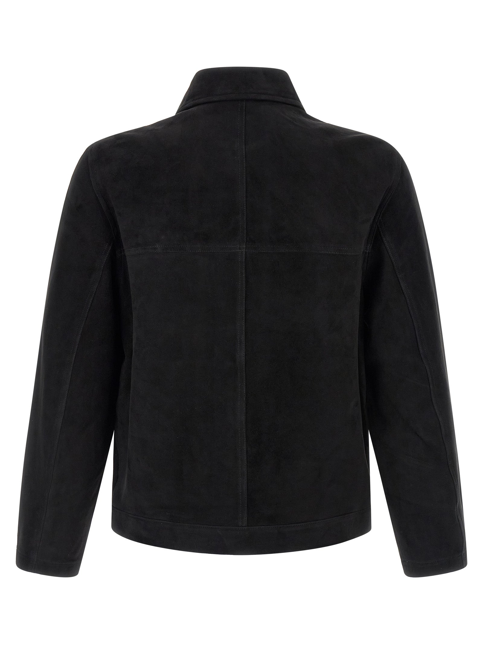 GIORGIO BRATO Black Suede Leather Leather Jacket