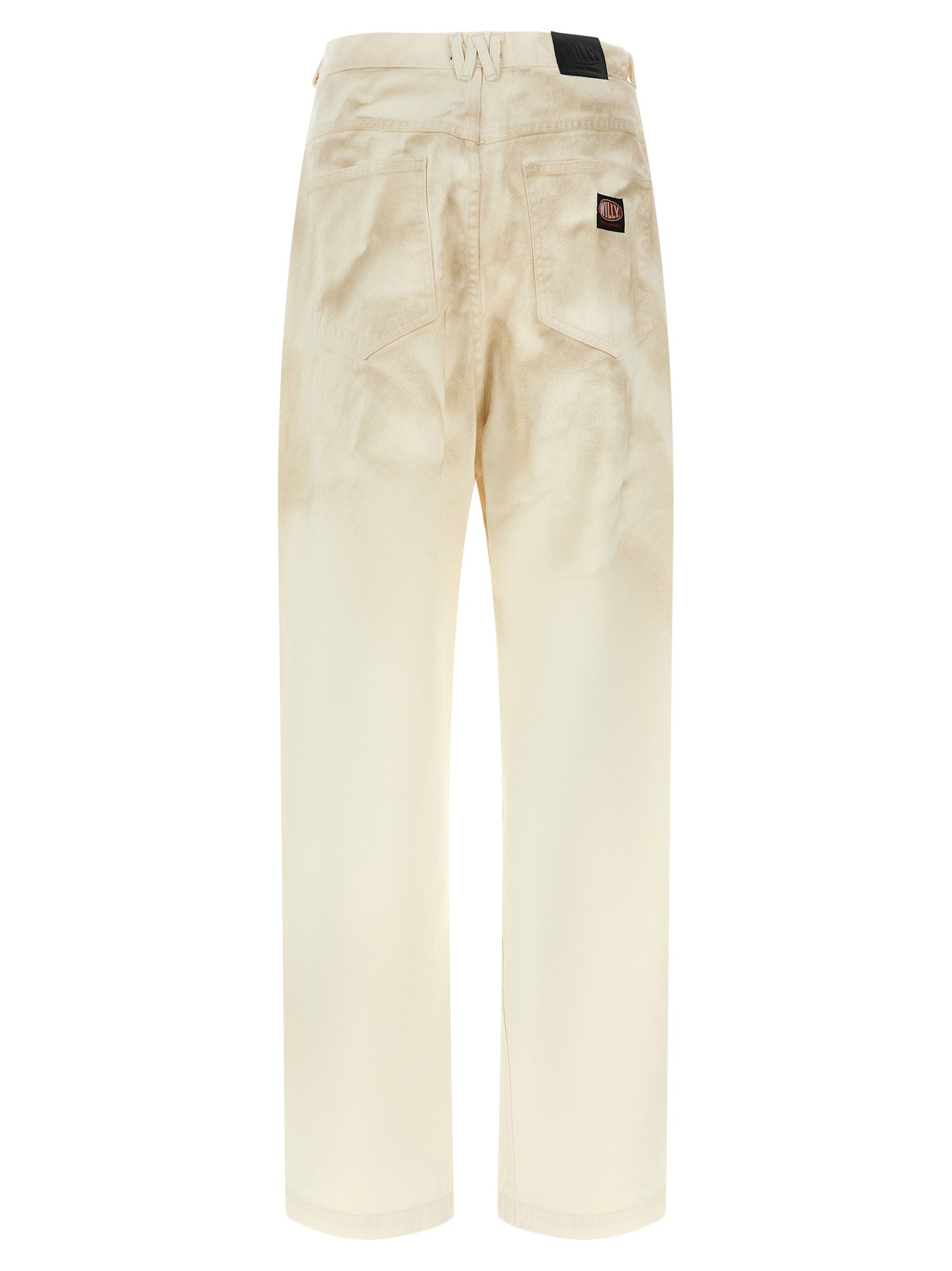 WILLY CHAVARRIA Beige Cotton Tapered Jeans