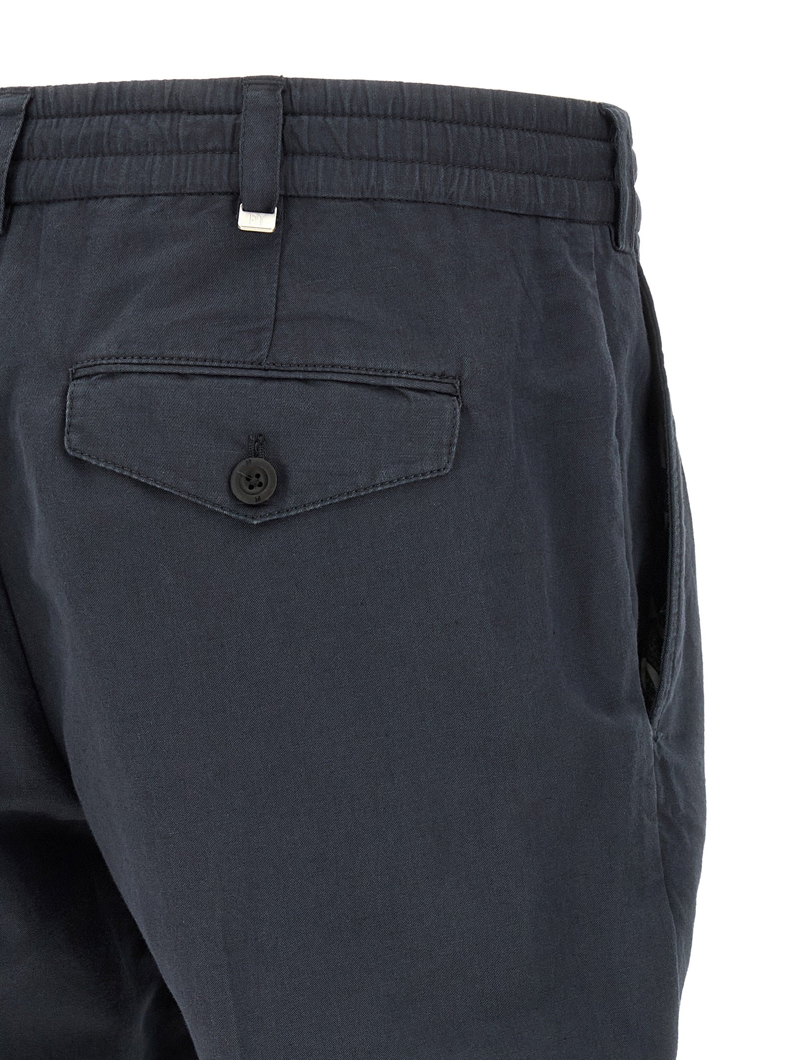 PT Torino Blue Linen Pants