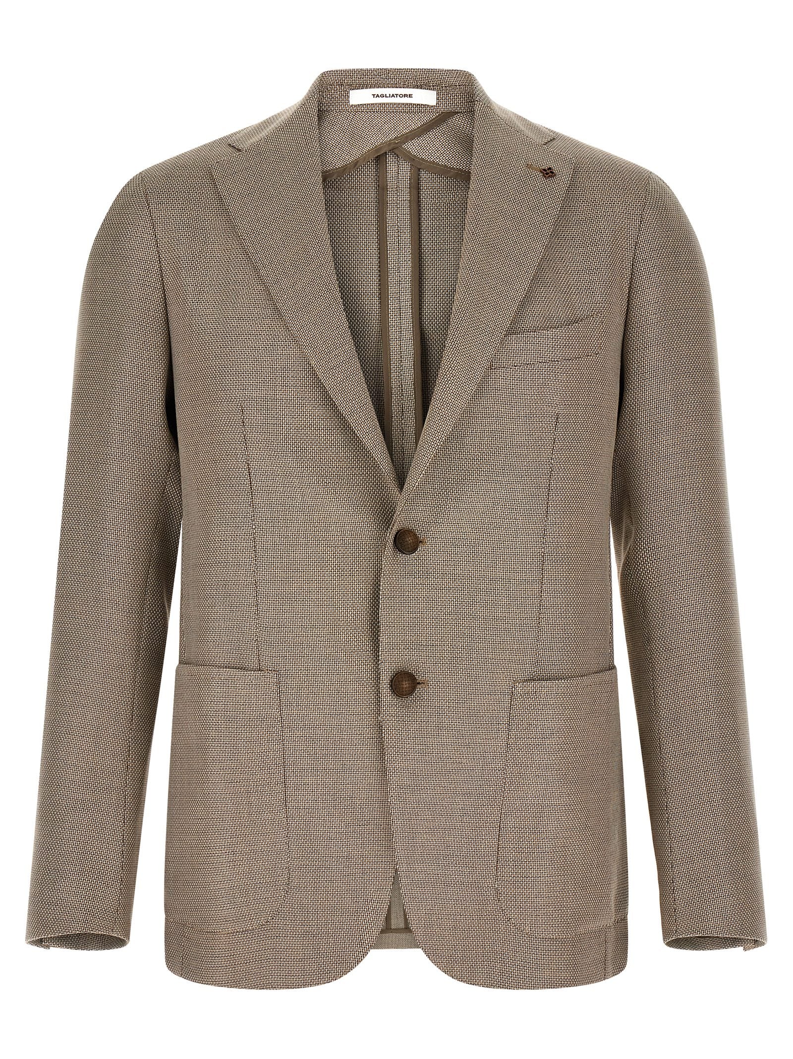 Tagliatore Brown Cotton Blazer