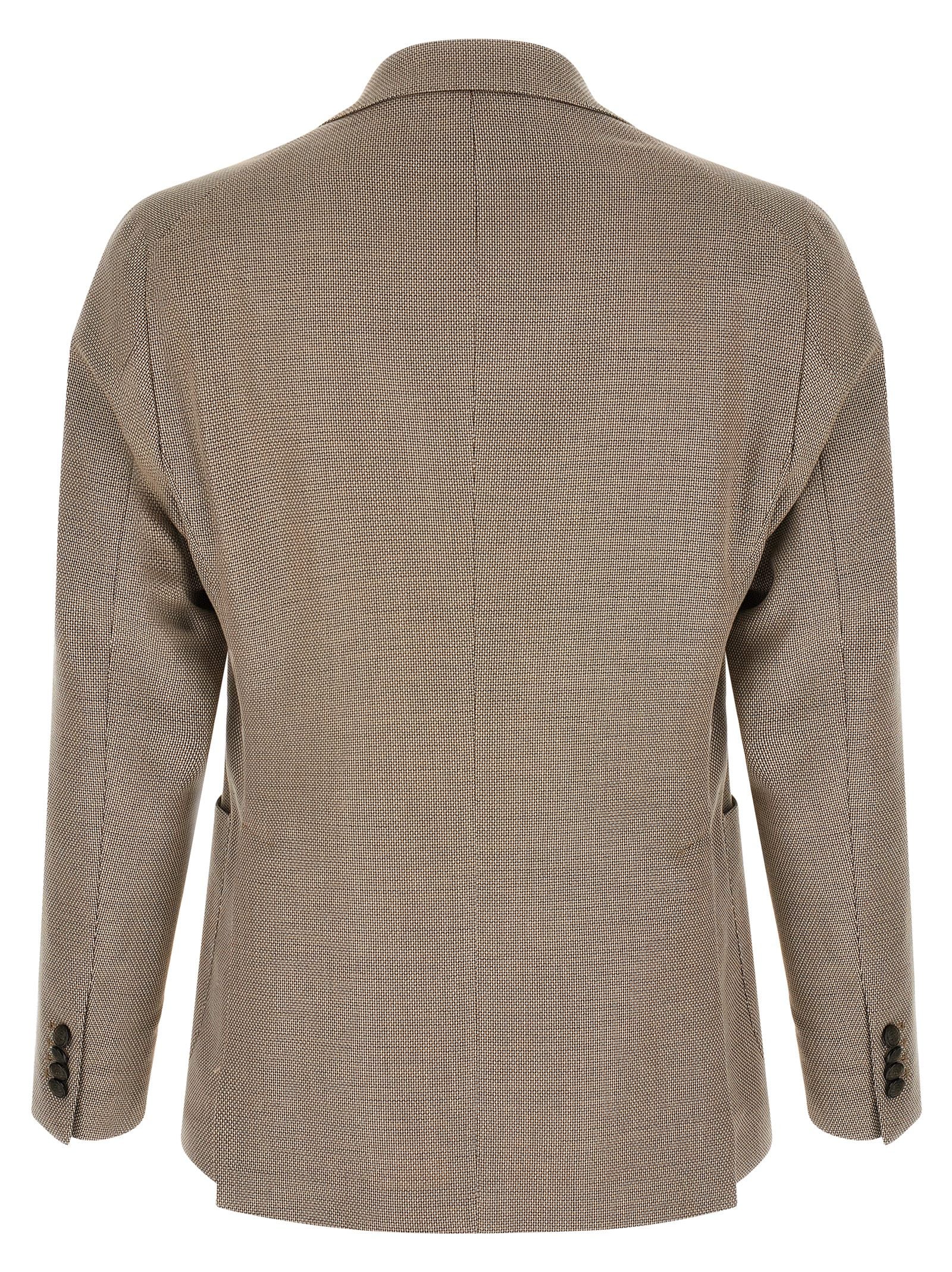Tagliatore Brown Cotton Blazer