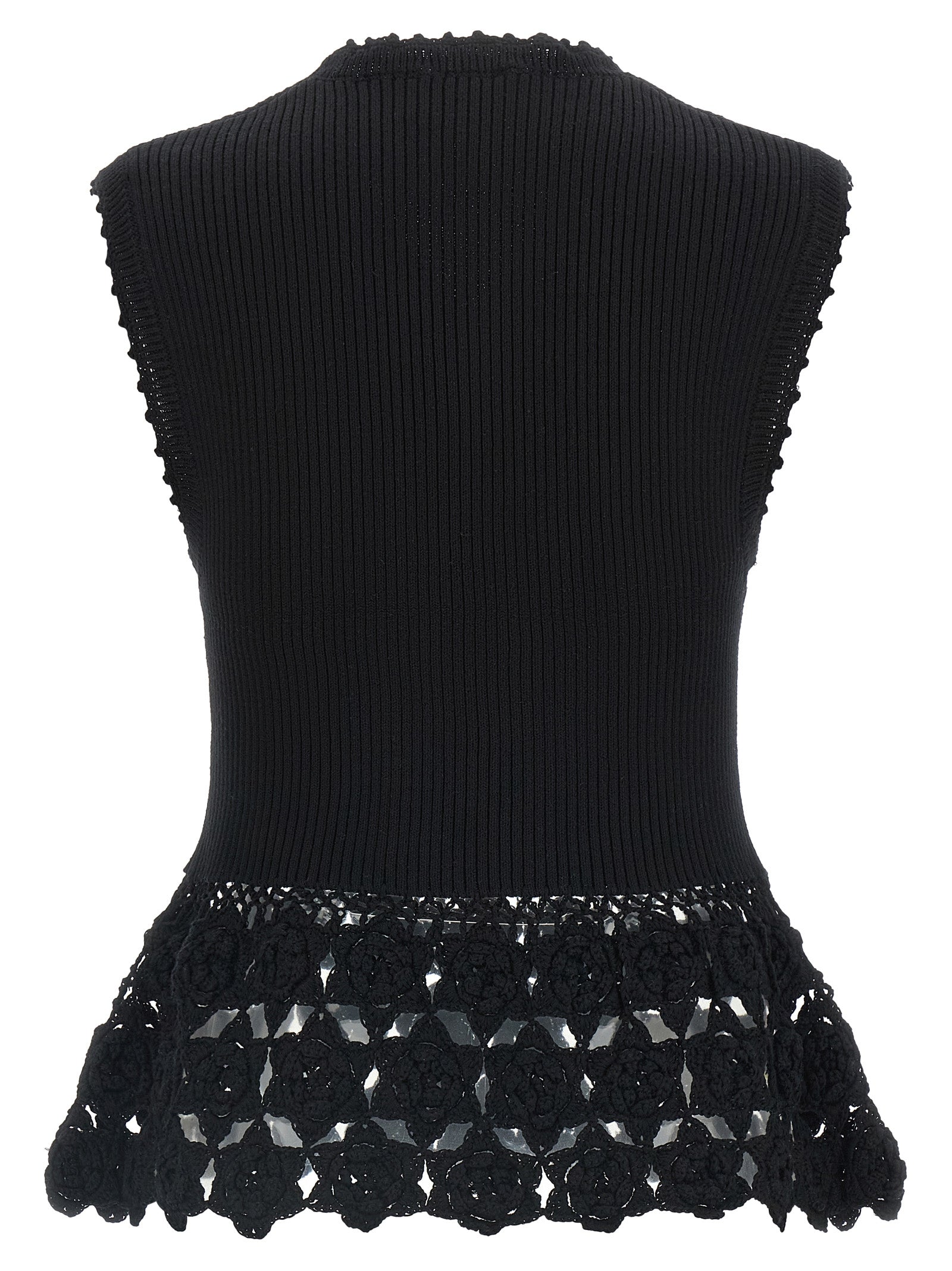 Ganni Black Organic Cotton Sleeveless Jacket