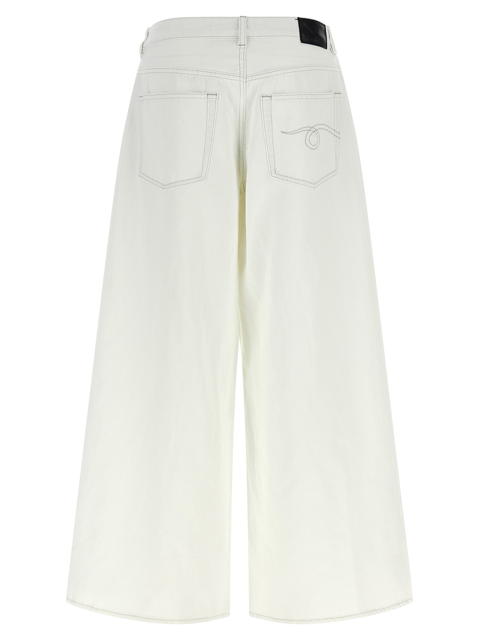 R13 White Cotton Jeans Denim