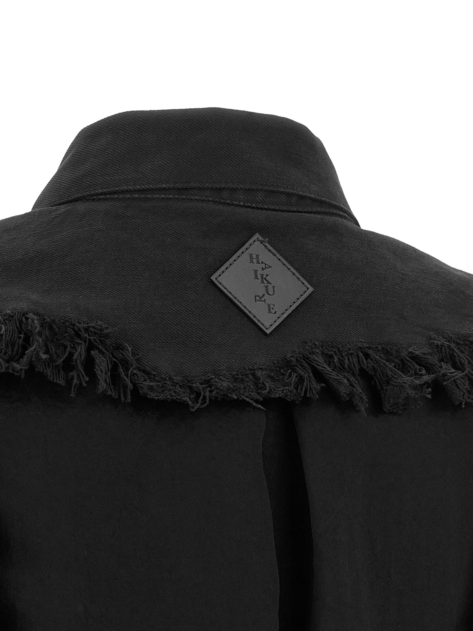 Haikure Black Cotton Sleeveless Jacket