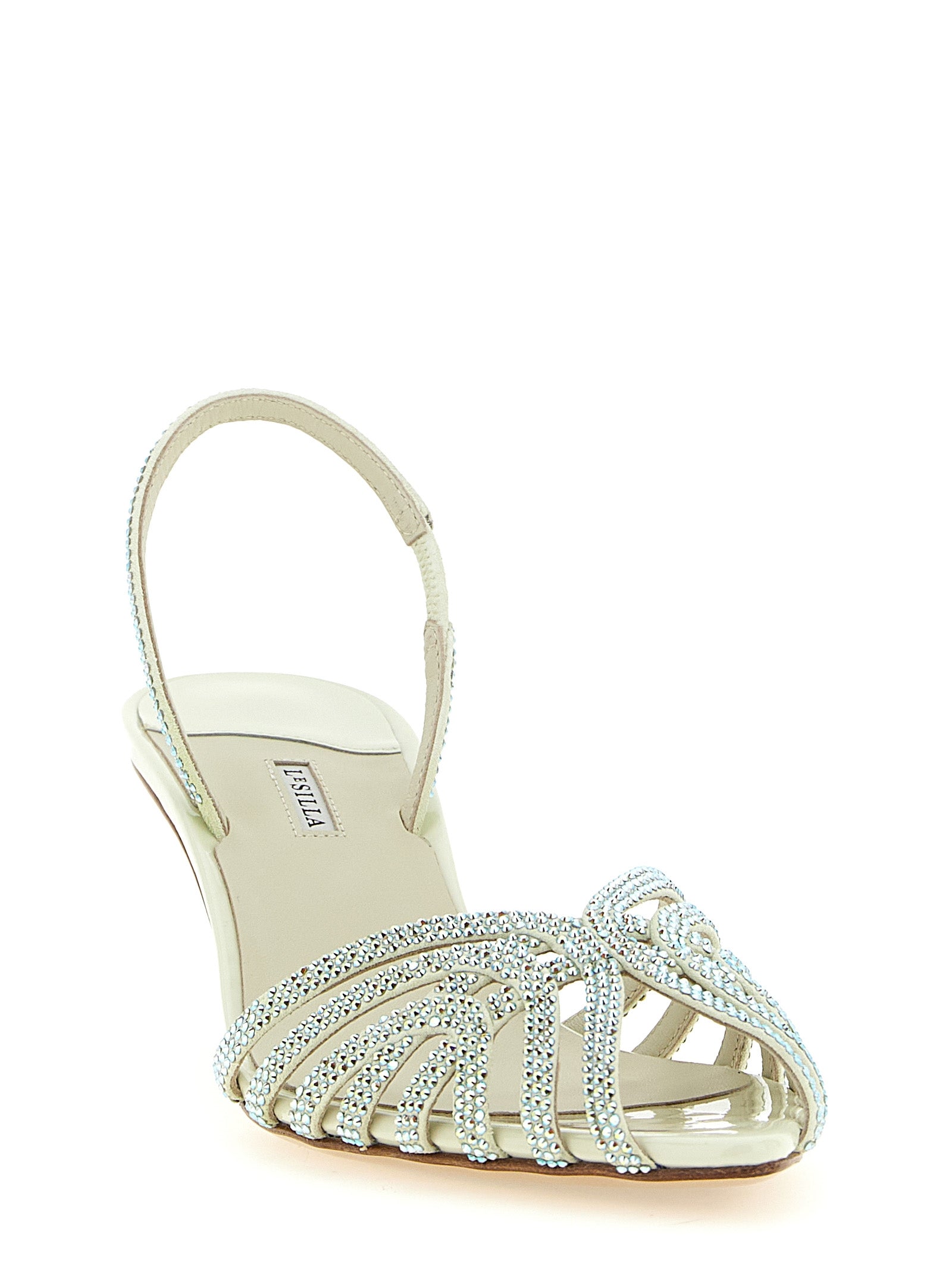 LE SILLA Bicolor Goatskin Stiletto Heel Sandals