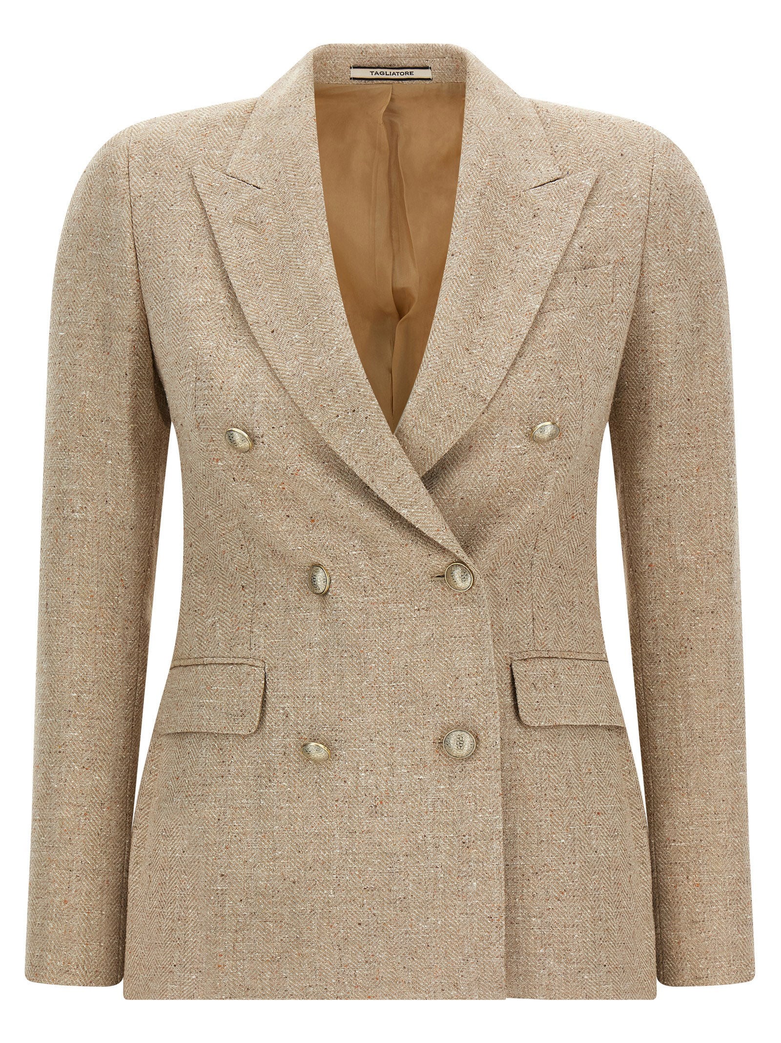 Tagliatore Beige Cotton Blazer