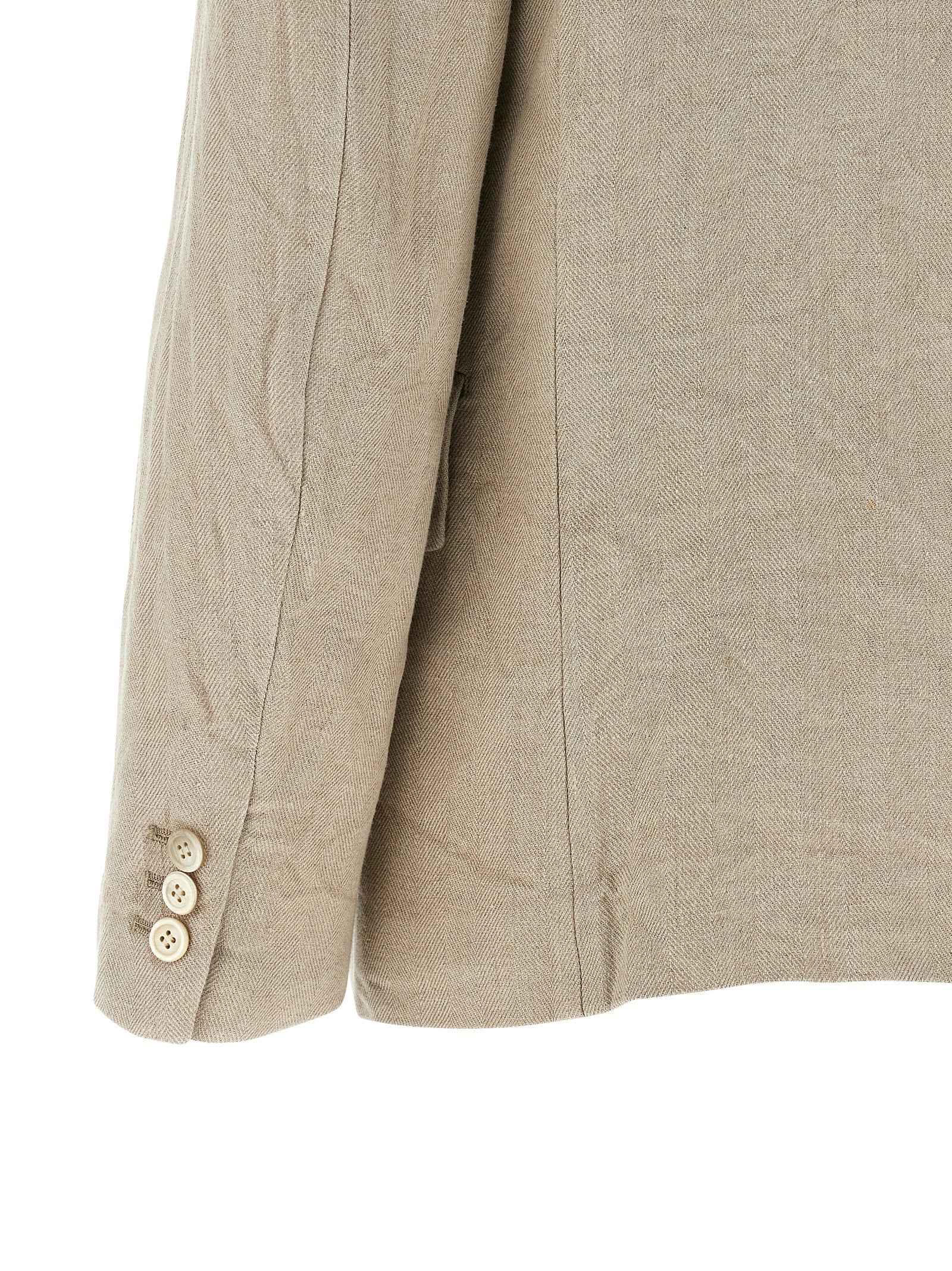 Comme Des Garçons Beige Linen Blazer
