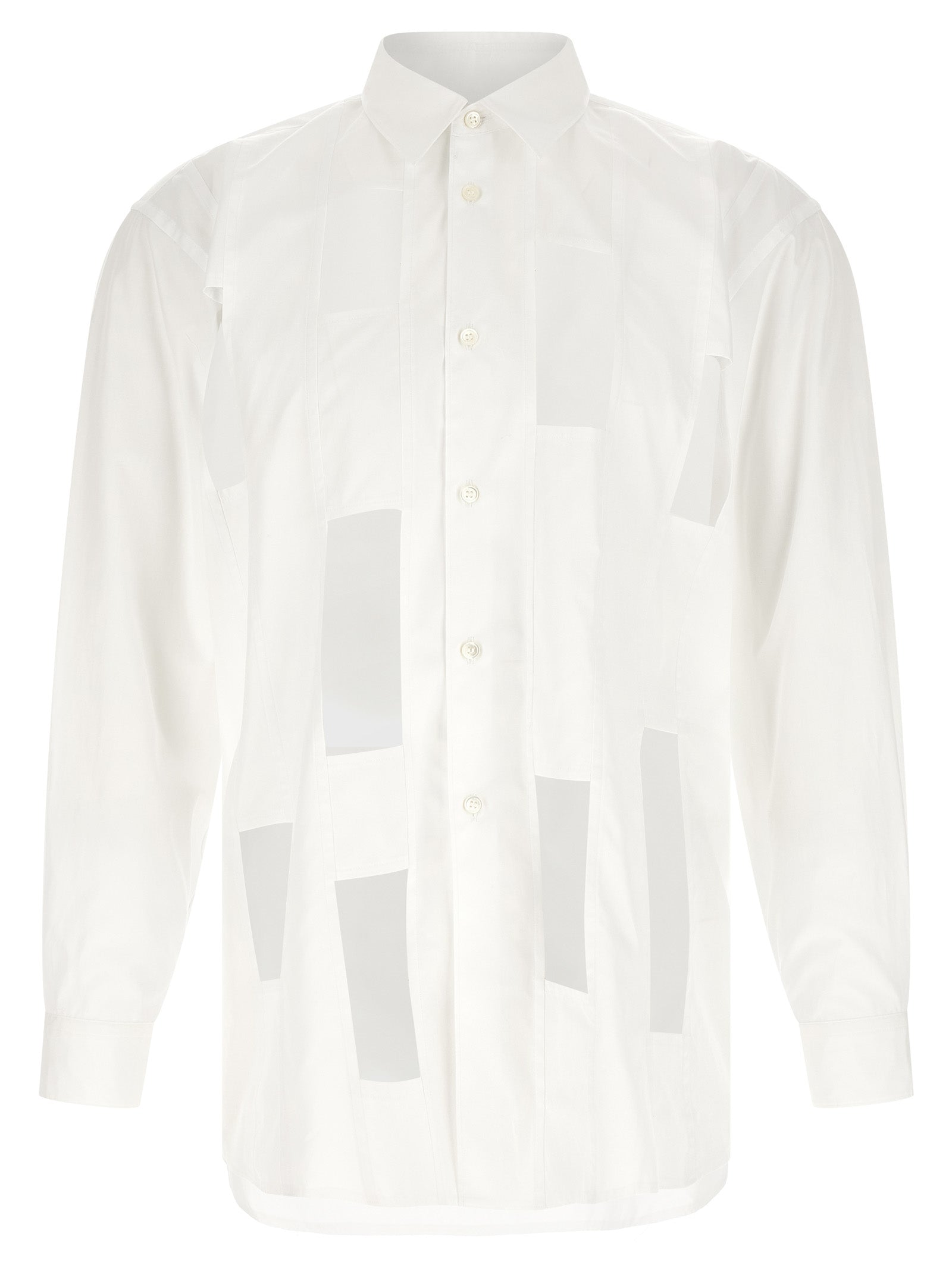 Comme Des Garçons White Cotton Blouse