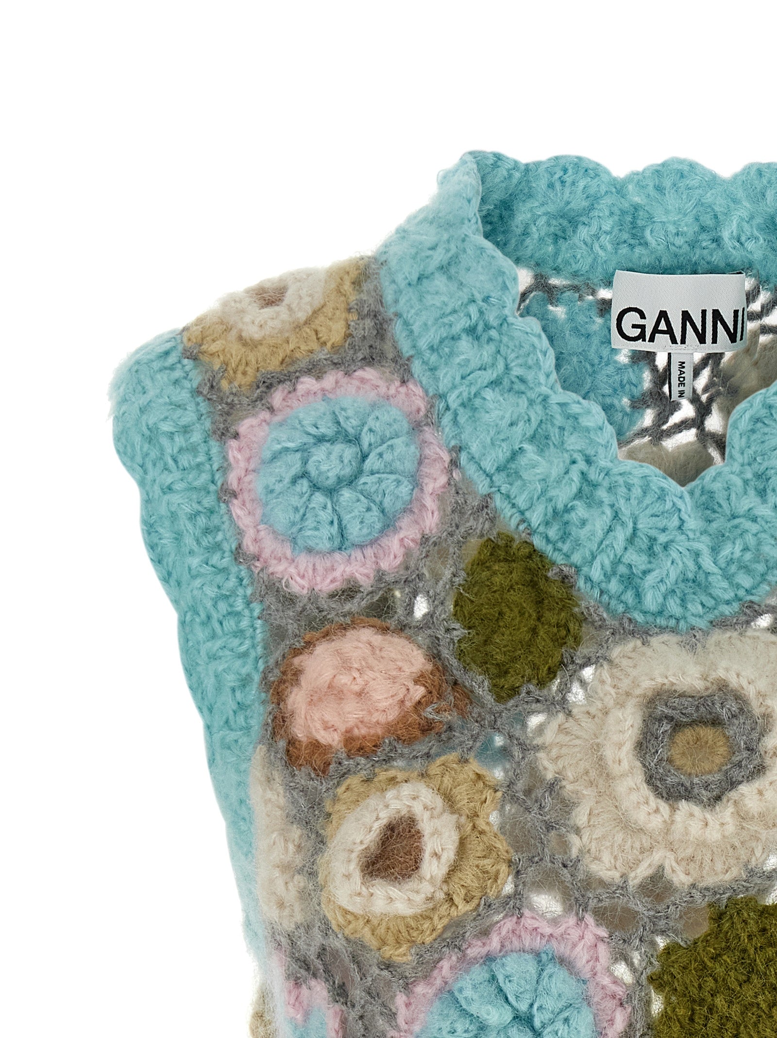 Ganni Multicolor Wool Sleeveless Jacket