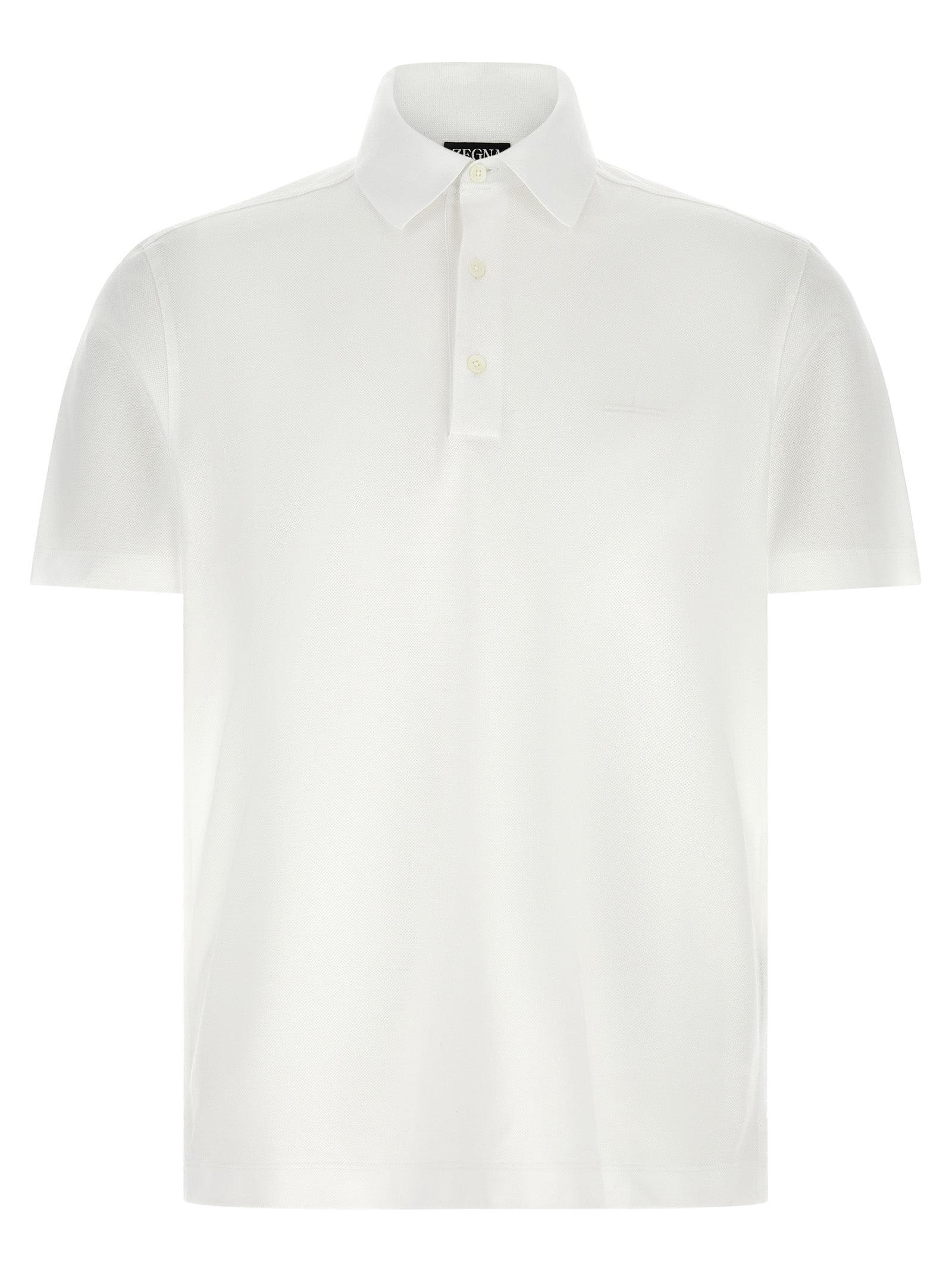 ZEGNA White Cotton Polo Shirt