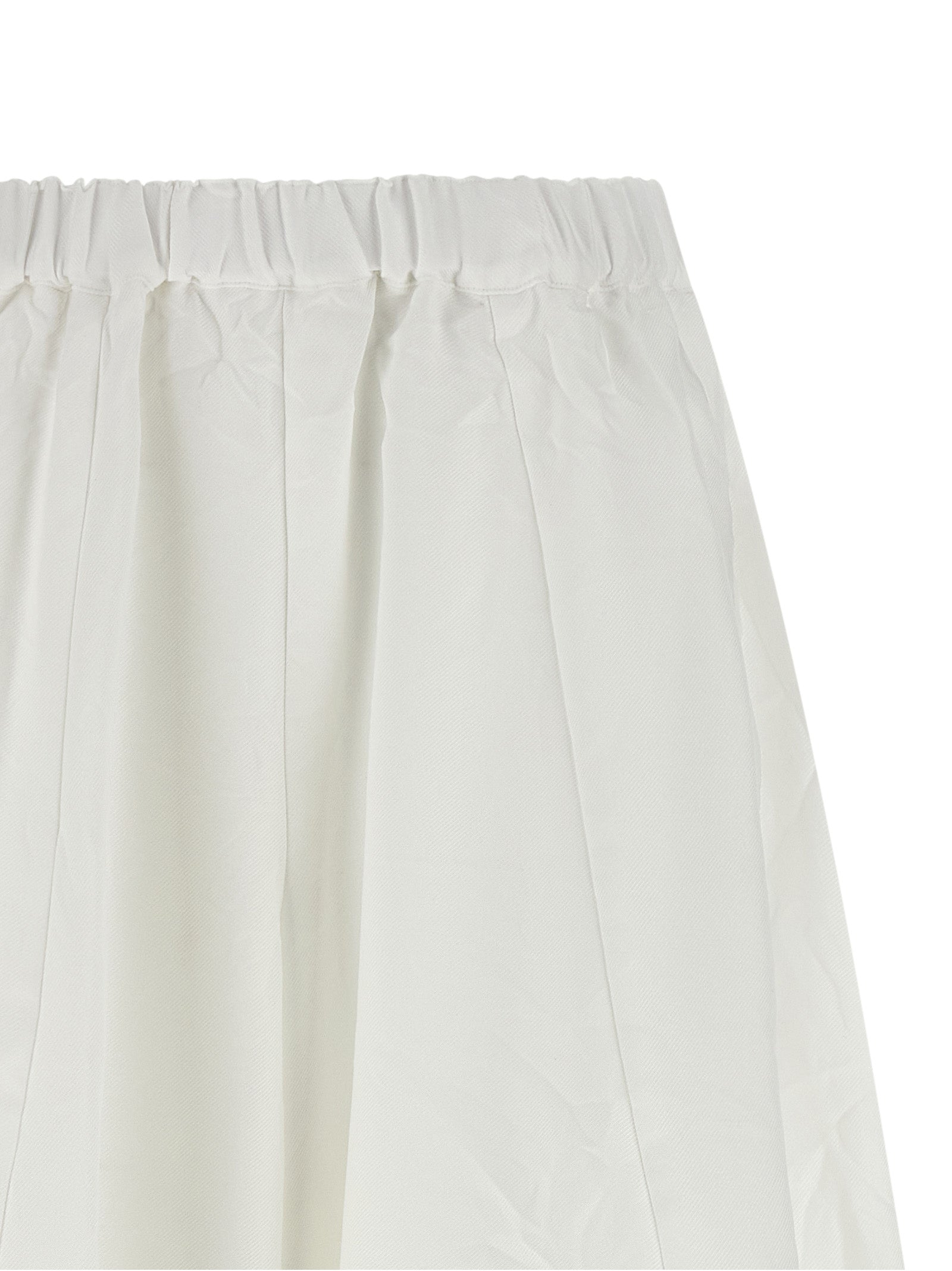 Comme Des Garçons White Polyester Casual Pants