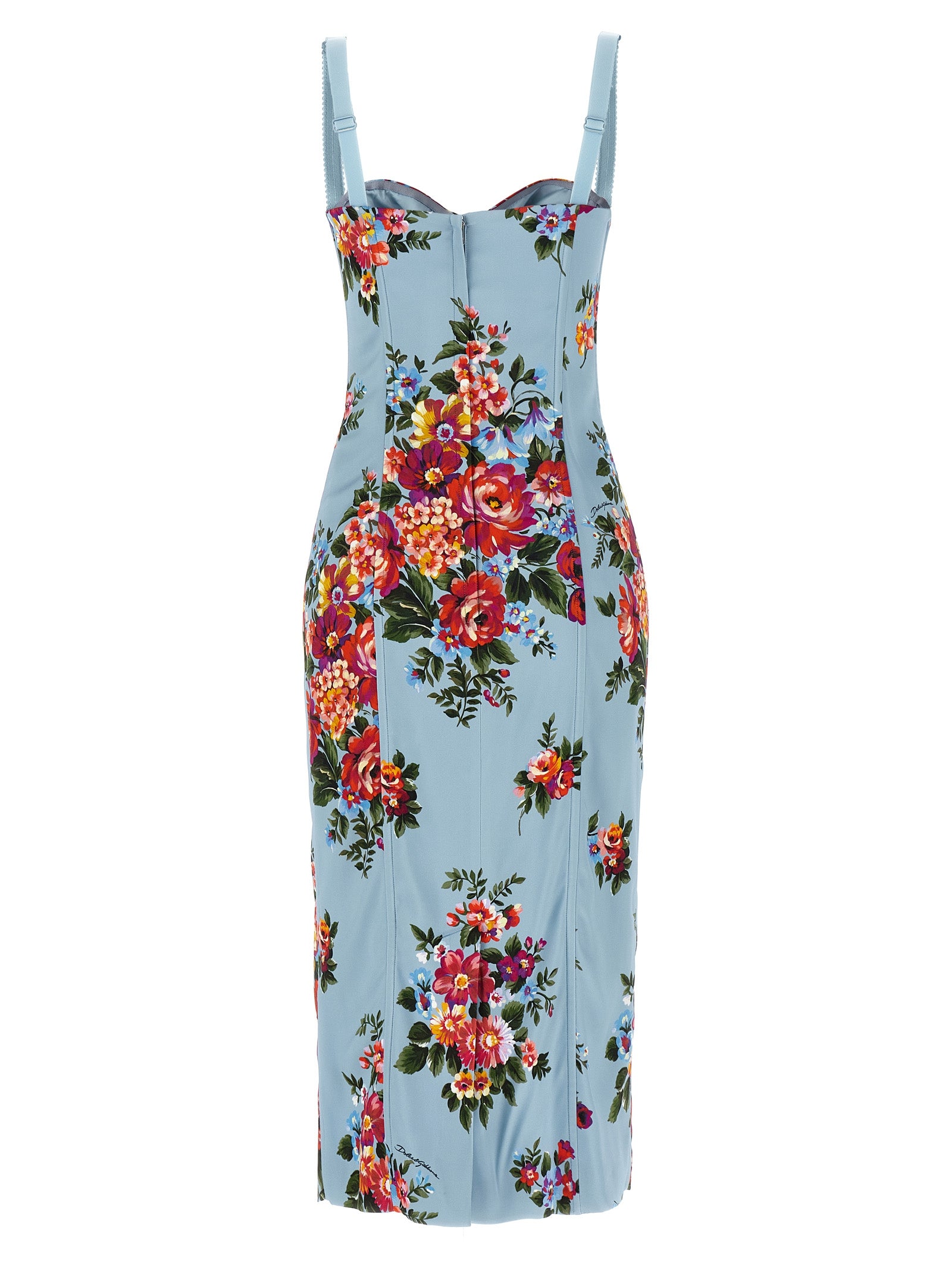 Dolce & Gabbana Blue Viscose Midi Dress