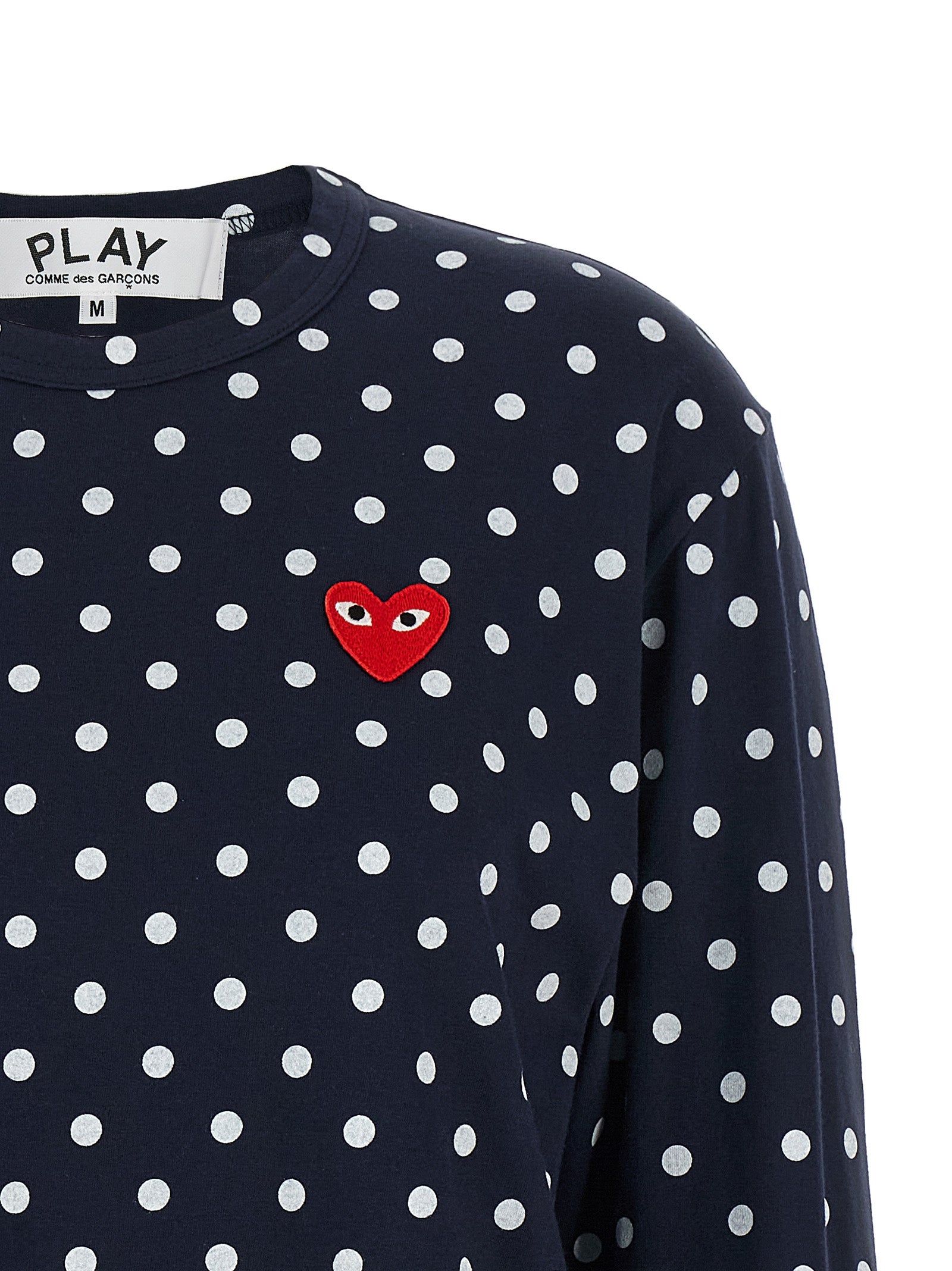 Comme Des Garçons Play Blue Cotton Long Sleeve T-Shirt