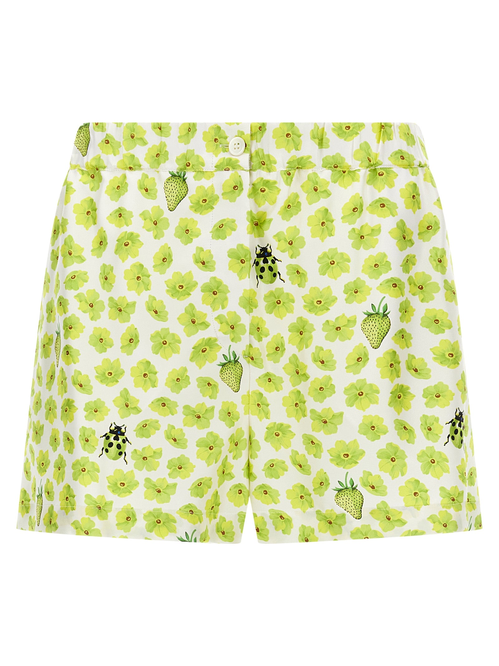 Versace Multicolor Silk Bermuda Shorts