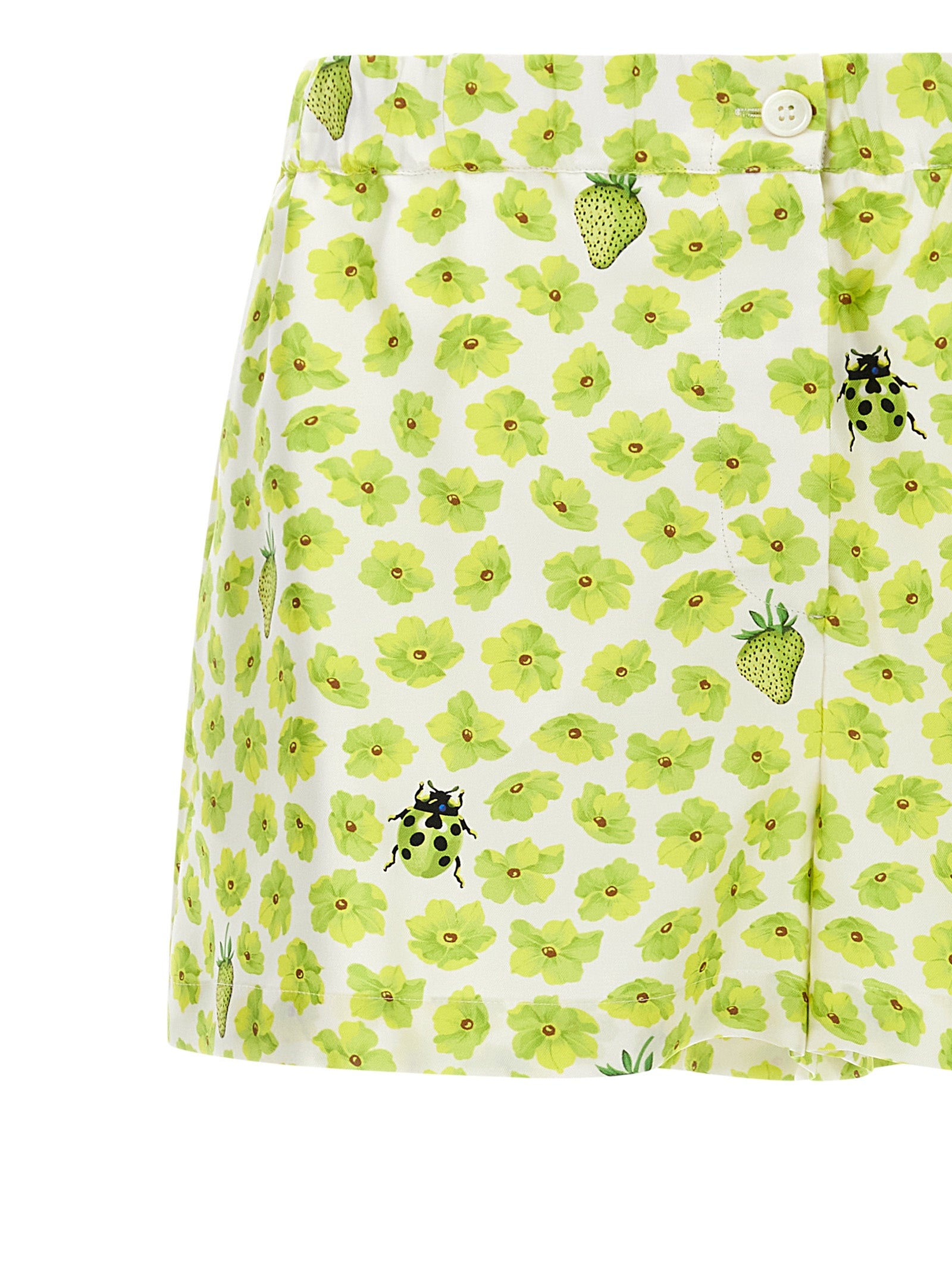 Versace Multicolor Silk Bermuda Shorts