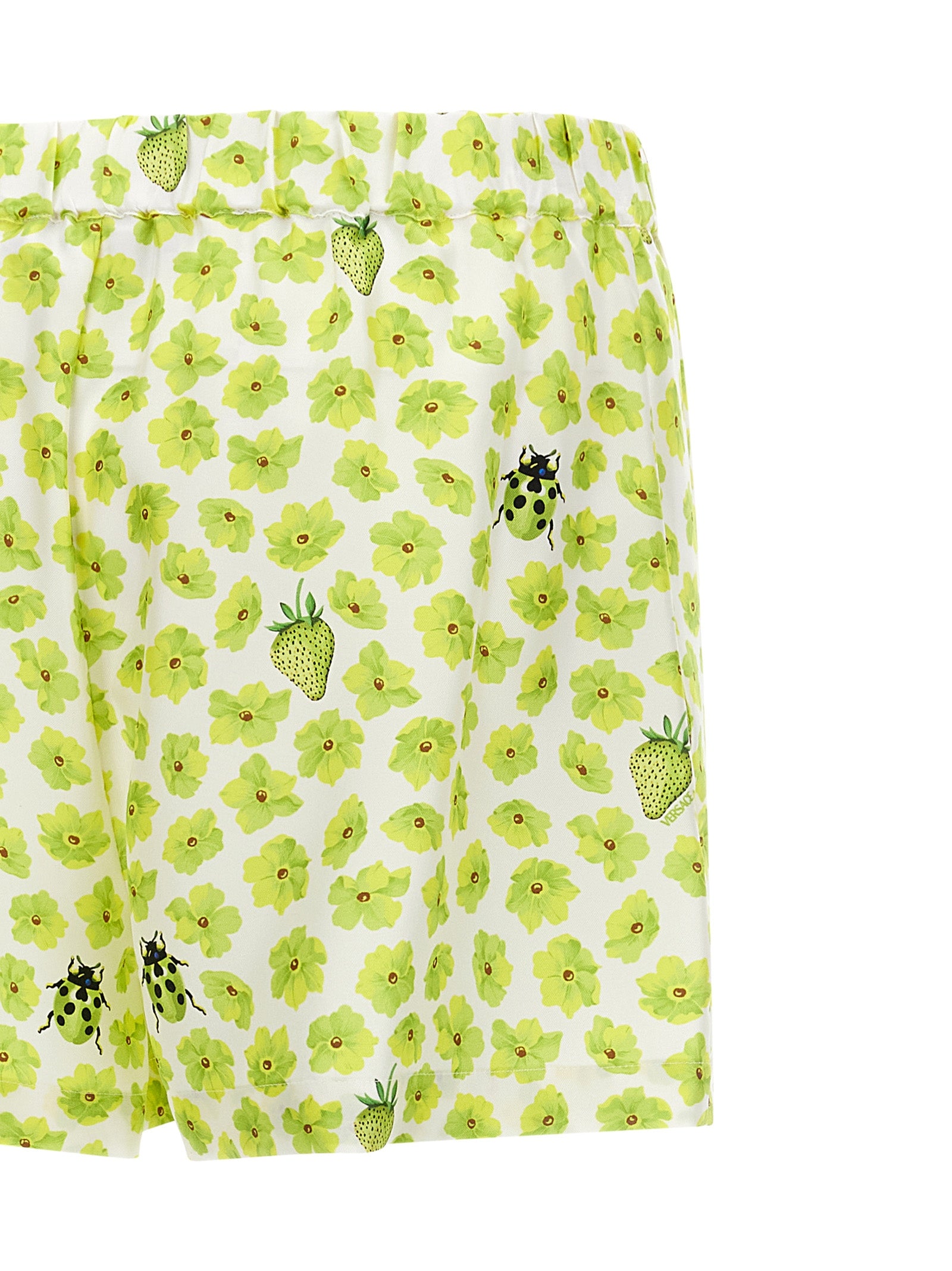 Versace Multicolor Silk Bermuda Shorts