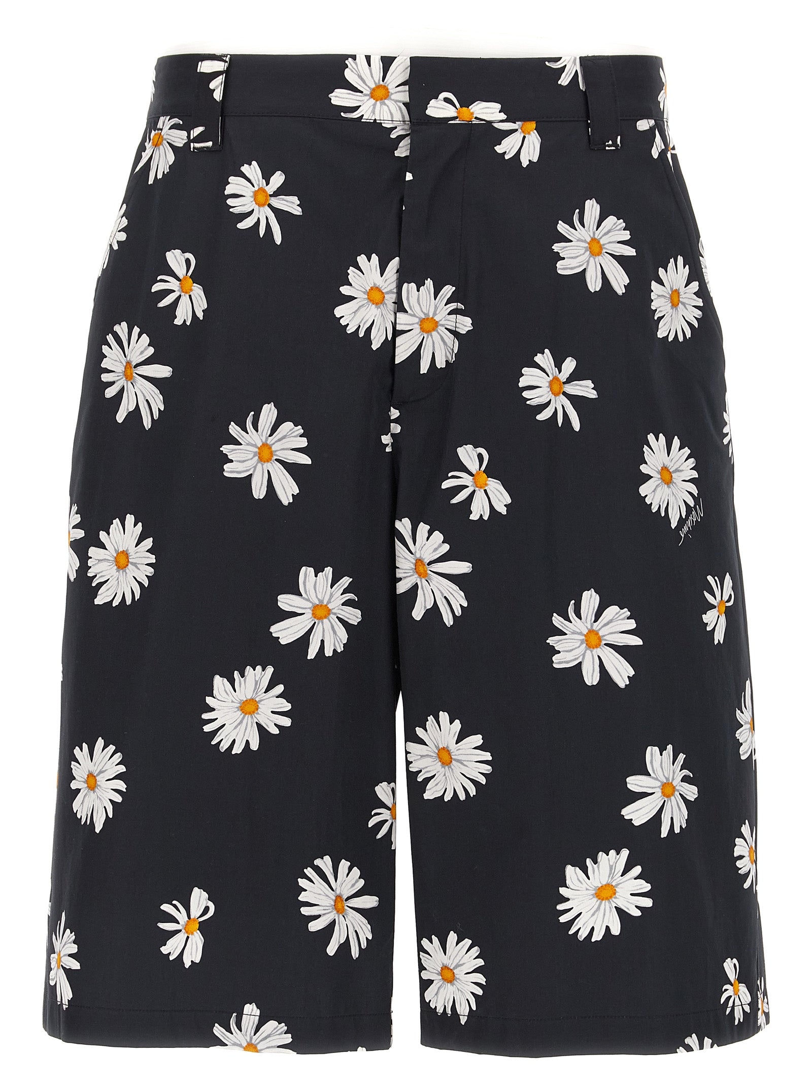 Moschino Black Cotton Bermuda Shorts