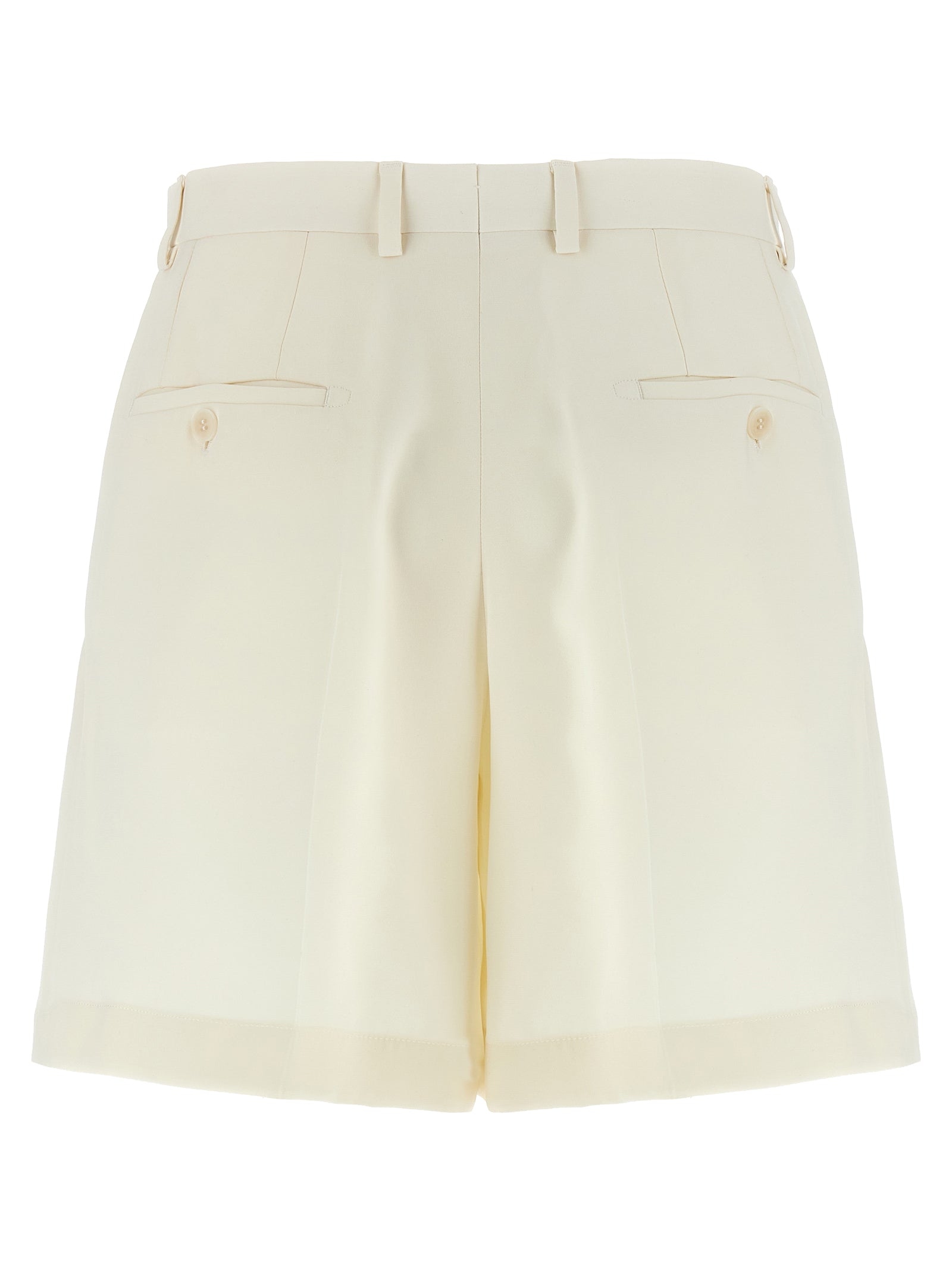 Brioni White Silk Bermuda Shorts
