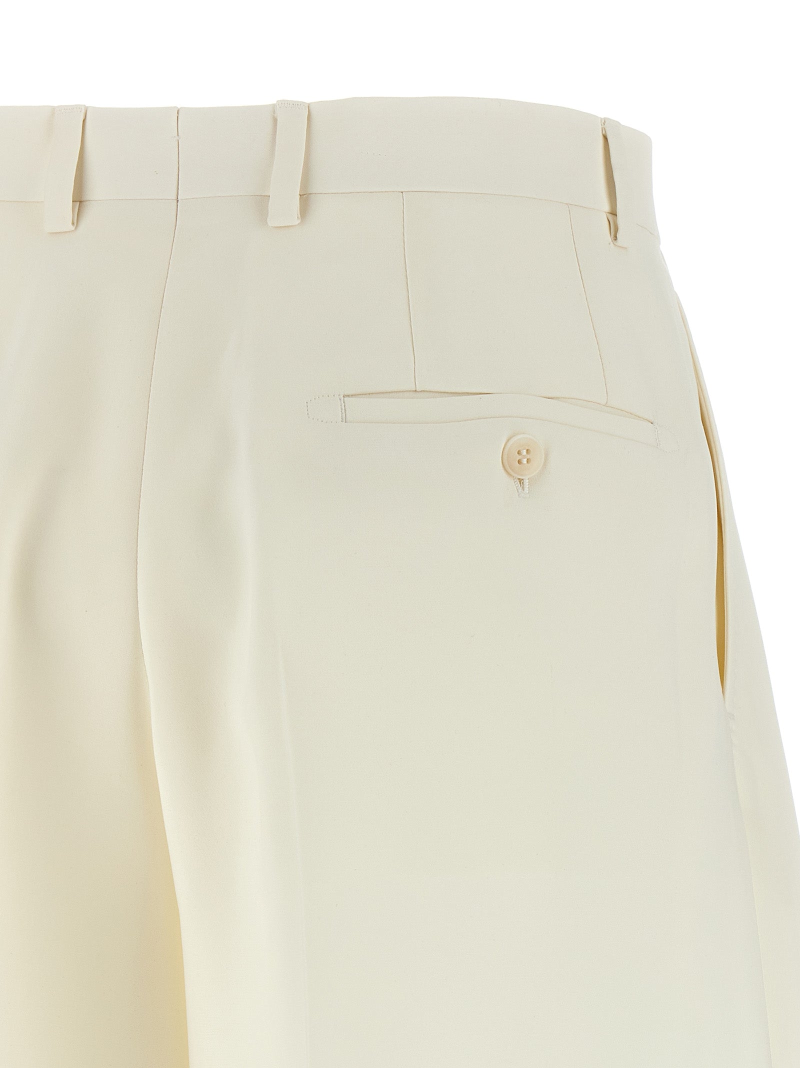 Brioni White Silk Bermuda Shorts