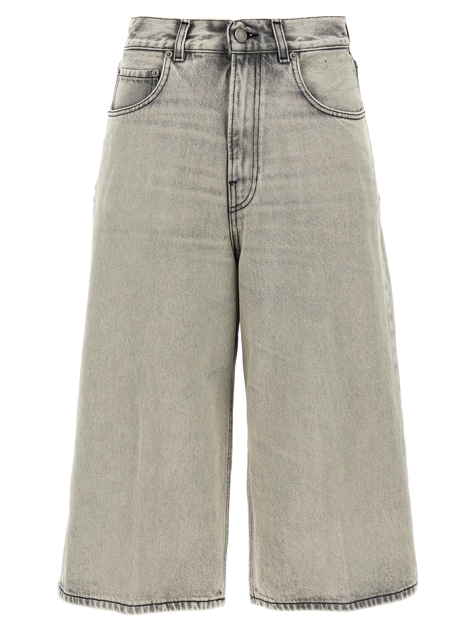 Haikure White Cotton Bermuda Shorts