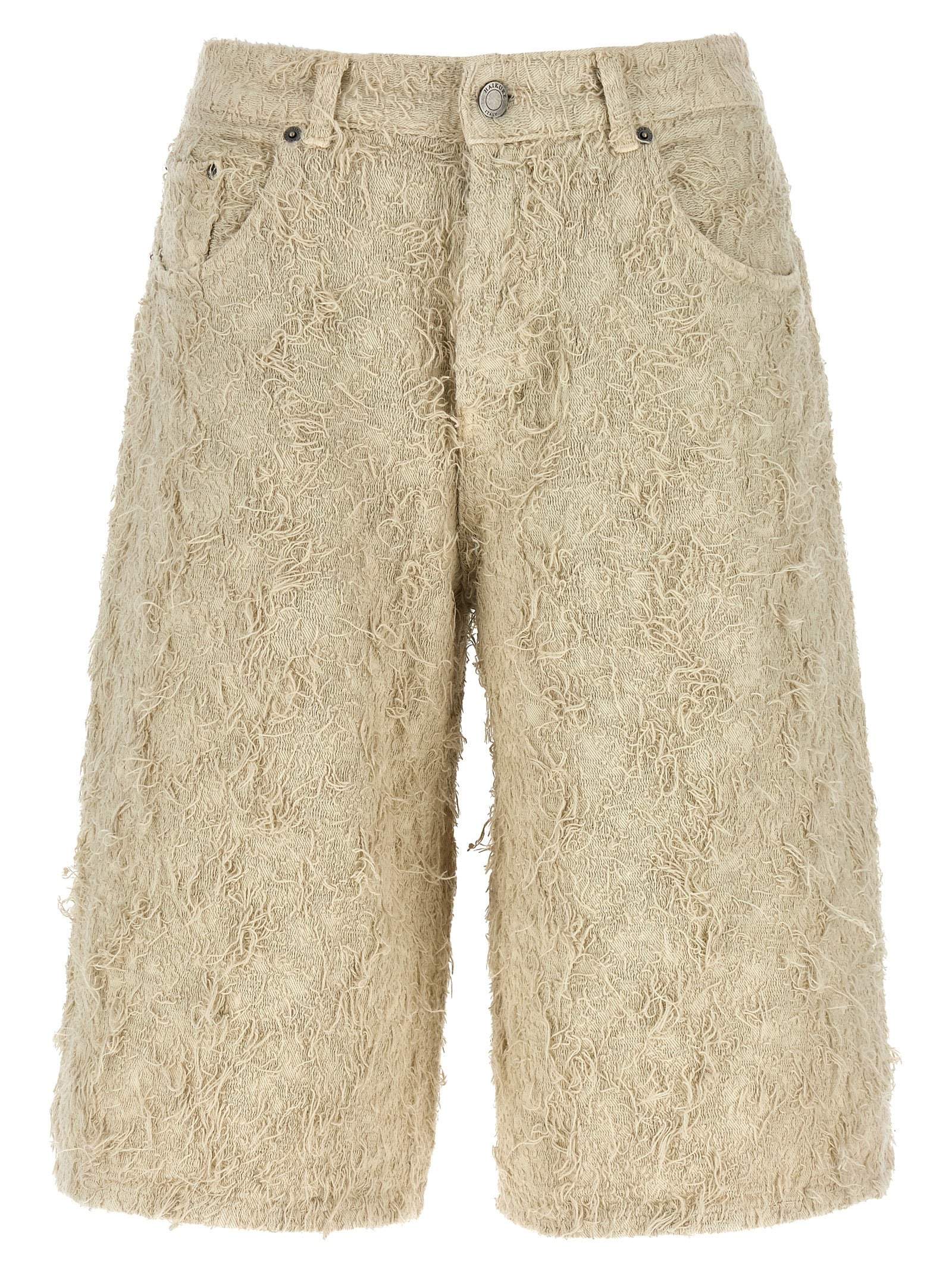Haikure Beige Cotton Bermuda Shorts