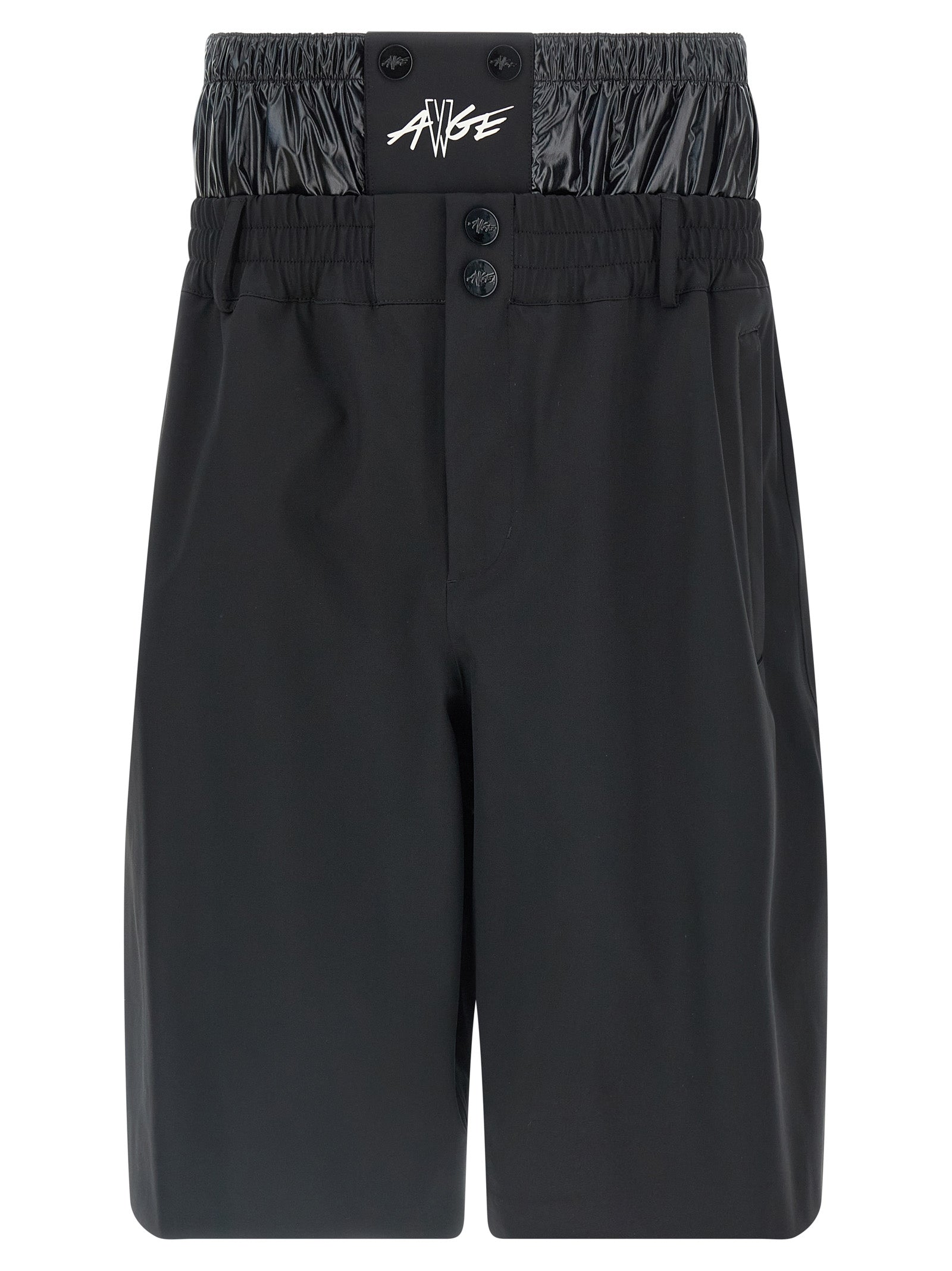 MONCLER GENIUS Black Polyamide Bermuda Shorts