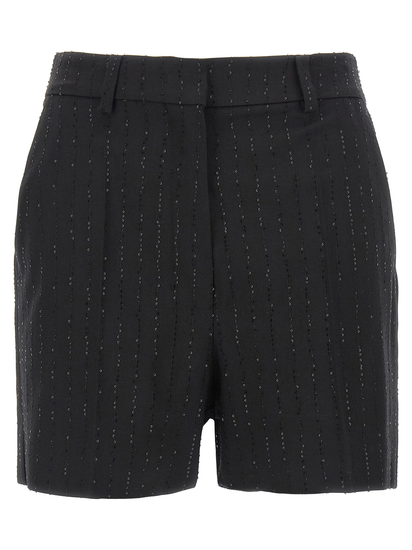 Max Mara Black Virgin Wool Bermuda Shorts