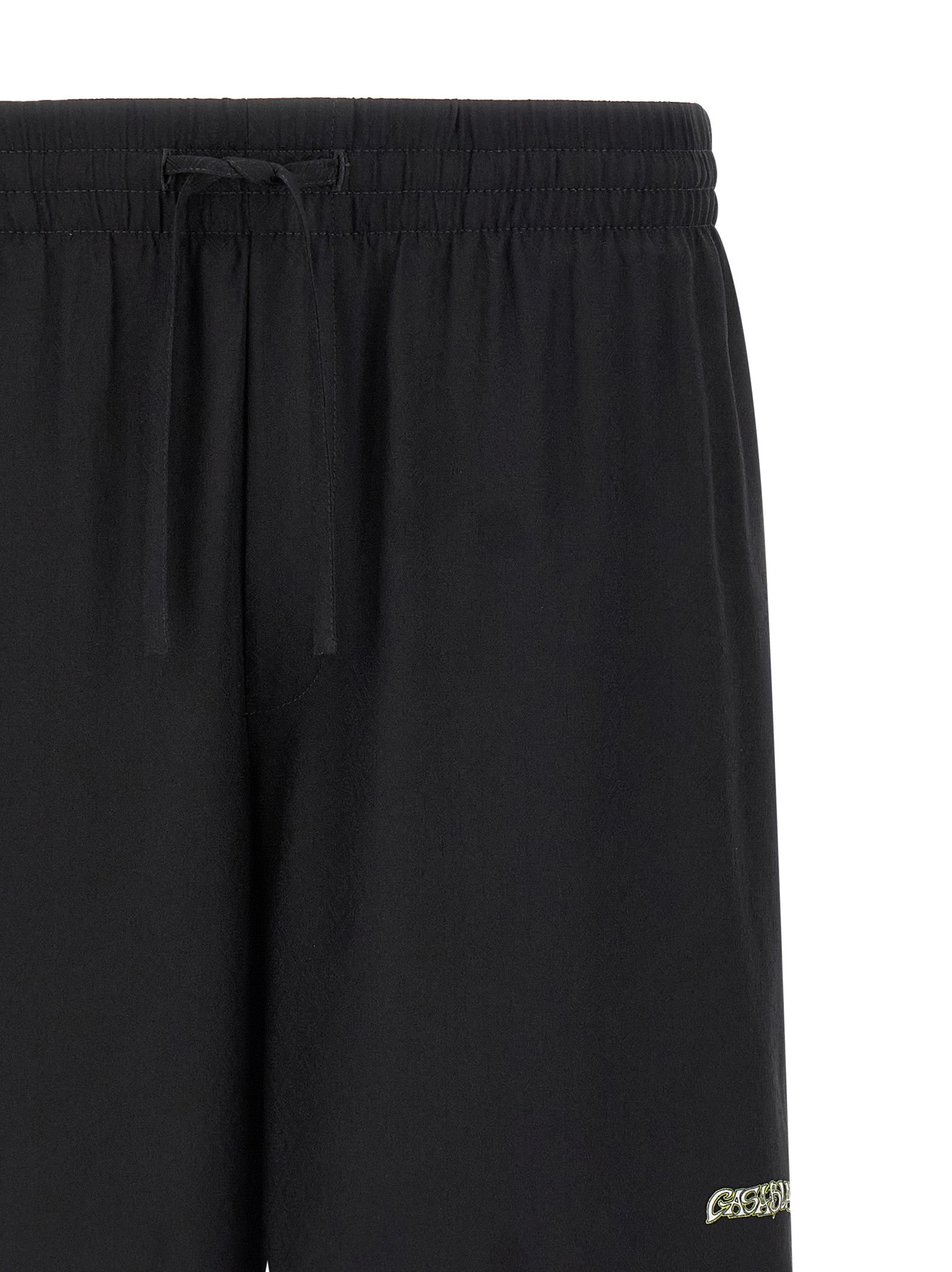 Casablanca Black Silk Bermuda Shorts