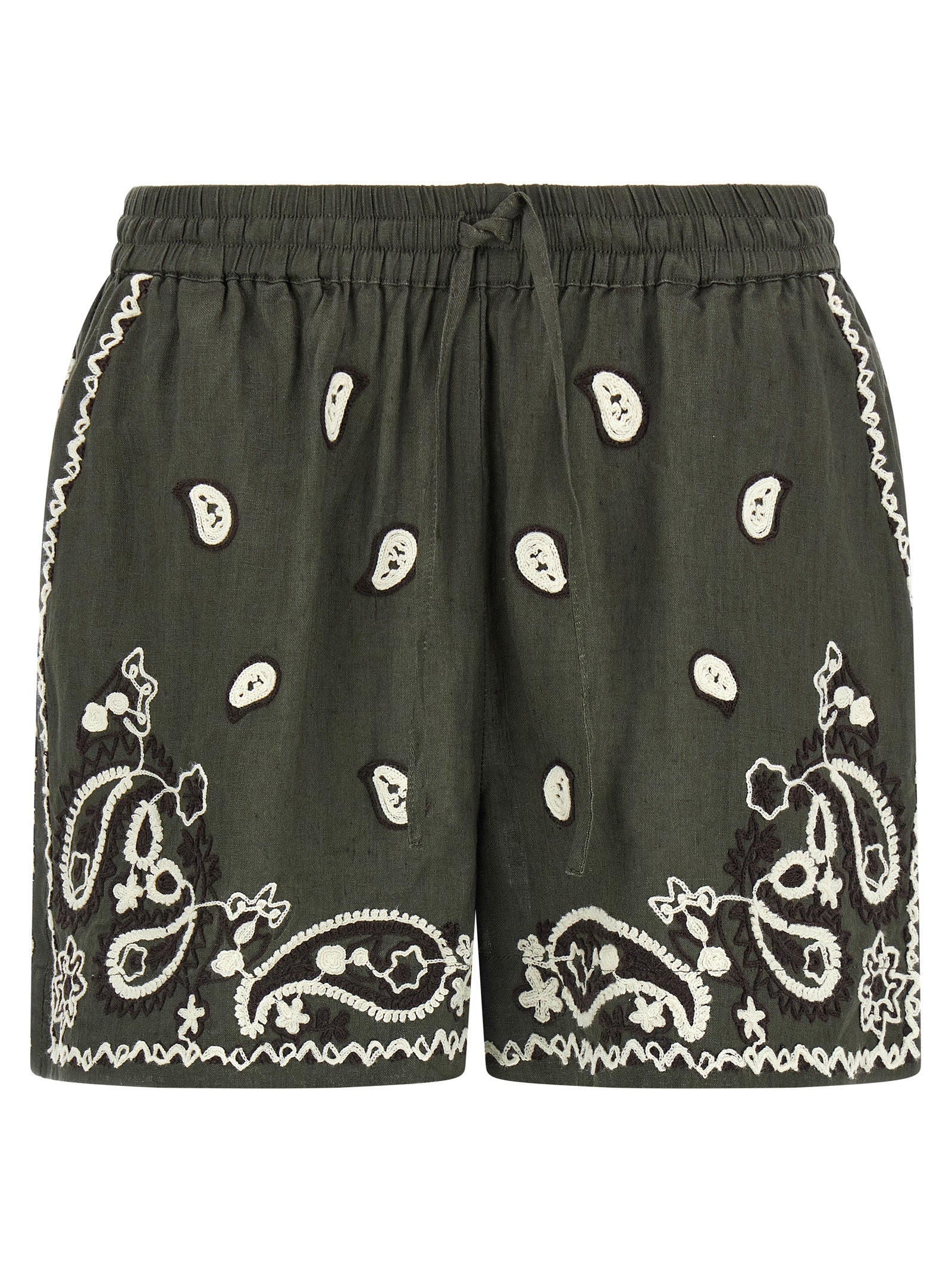P.A.R.O.S.H. Bicolor Linen Bermuda Shorts