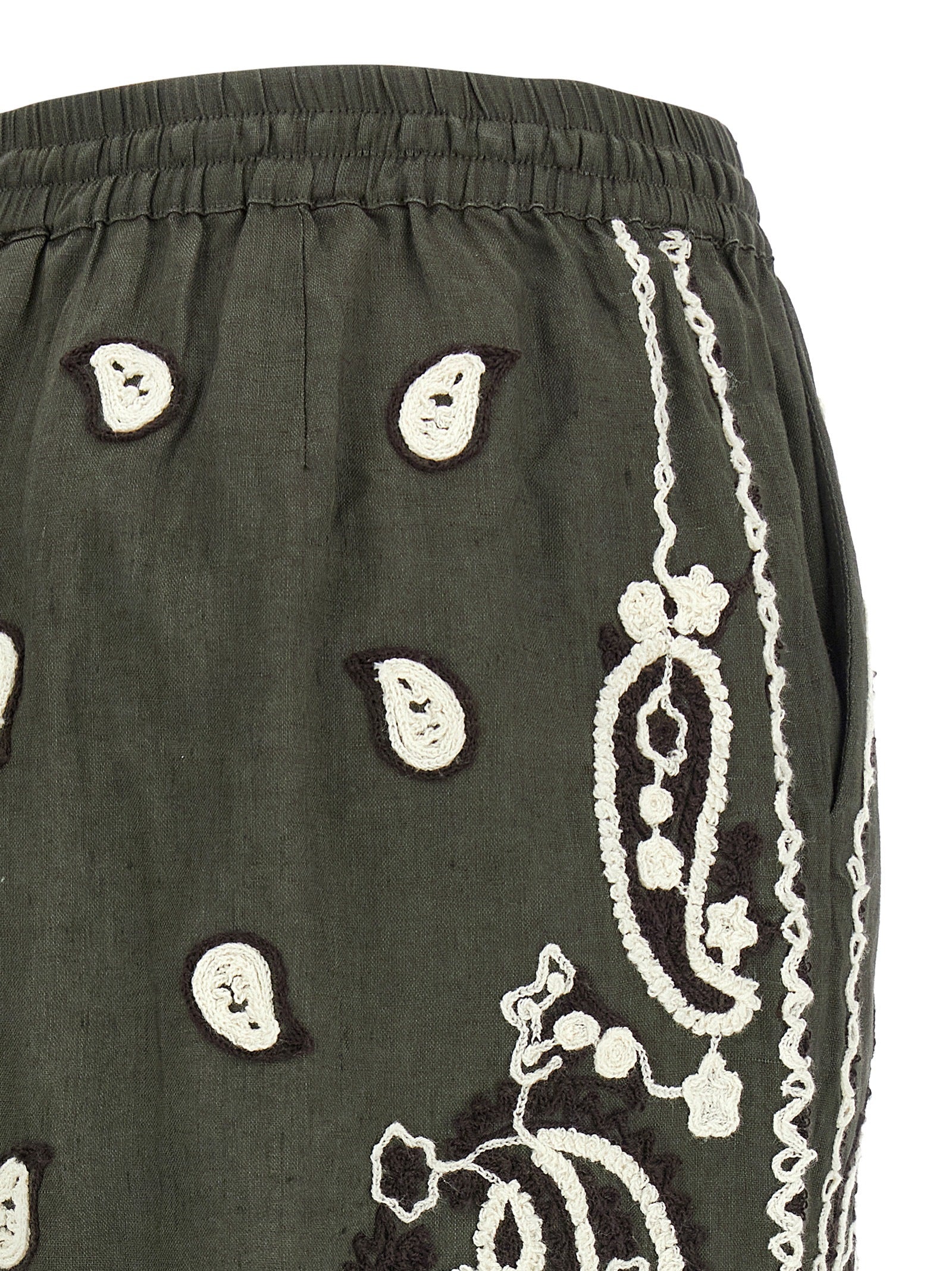 P.A.R.O.S.H. Bicolor Linen Bermuda Shorts