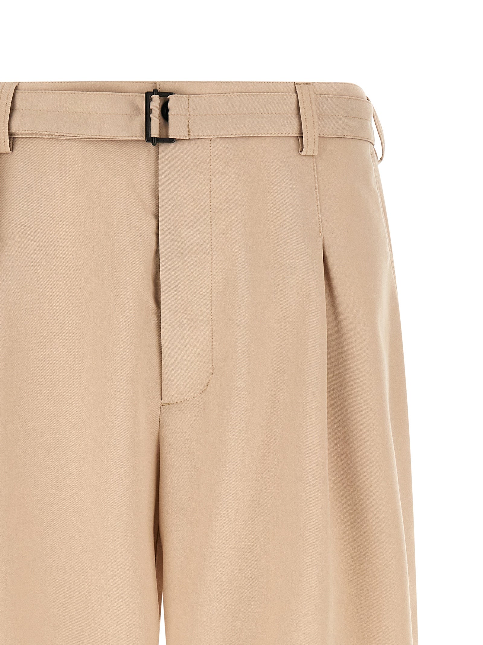 CELLAR DOOR Beige Polyester Bermuda Shorts