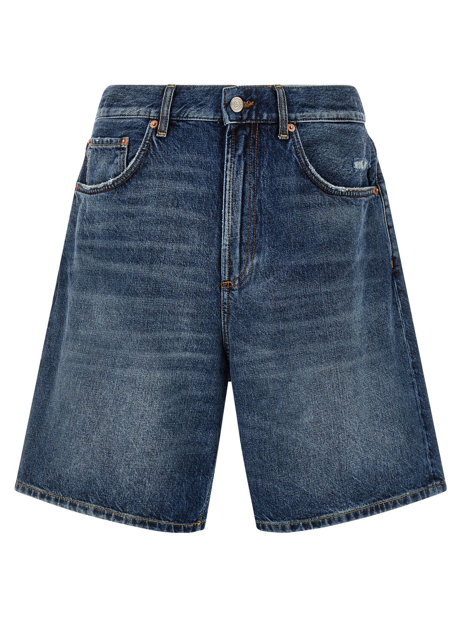 Department 5 Blue Cotton Bermuda Shorts