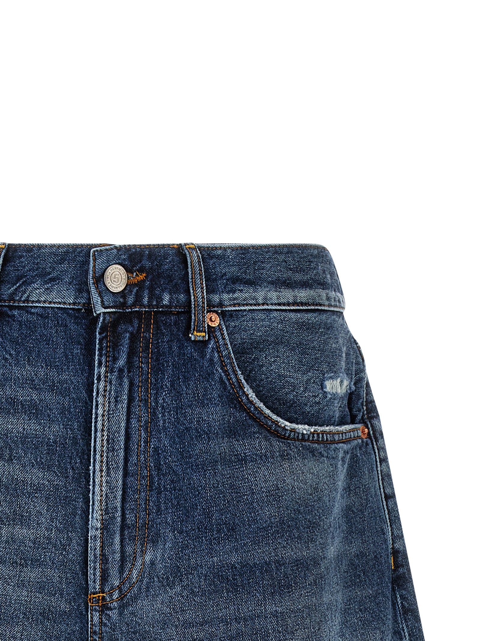 Department 5 Blue Cotton Bermuda Shorts
