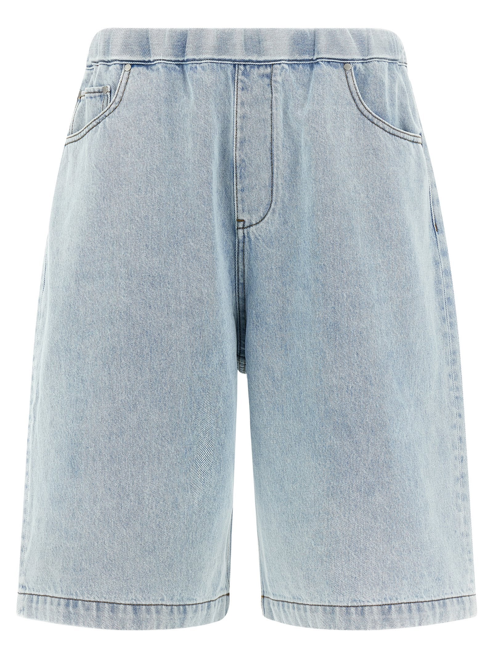 Entire Studios Blue Cotton Bermuda Shorts