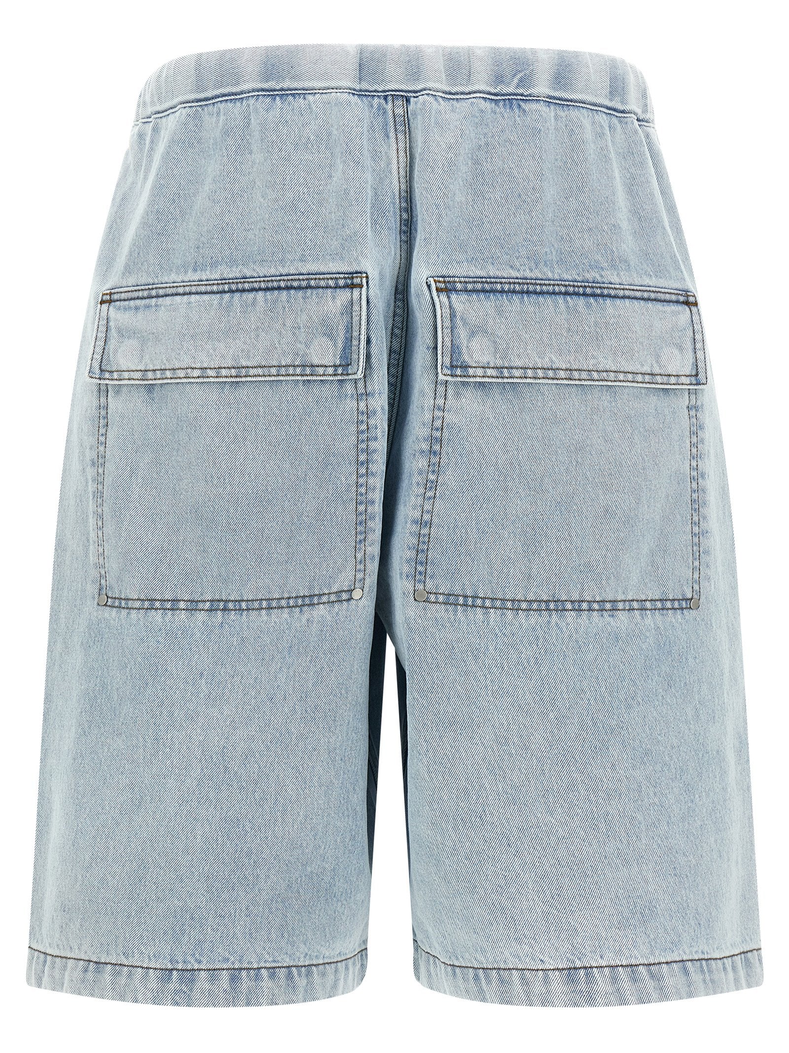 Entire Studios Blue Cotton Bermuda Shorts