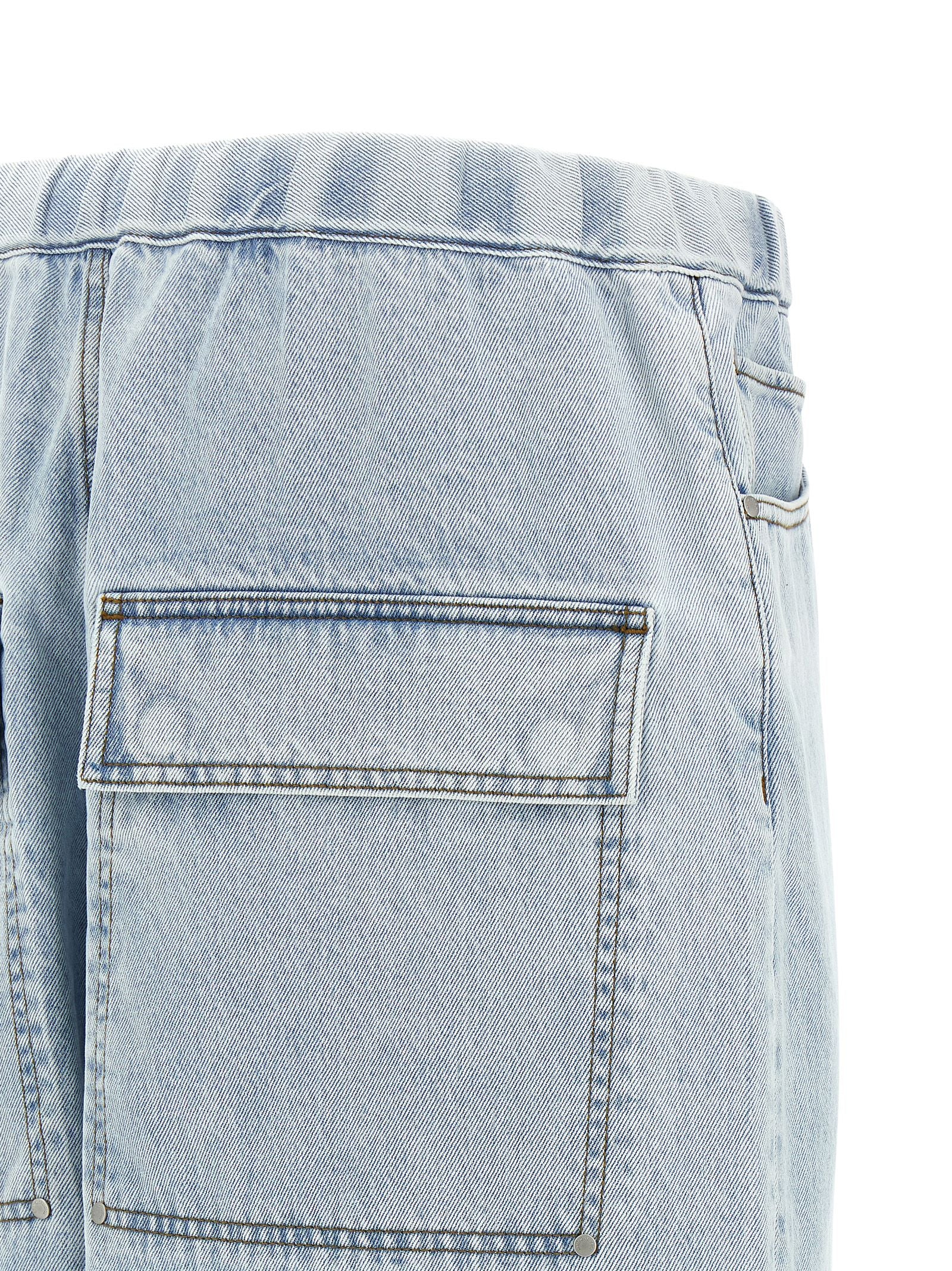 Entire Studios Blue Cotton Bermuda Shorts