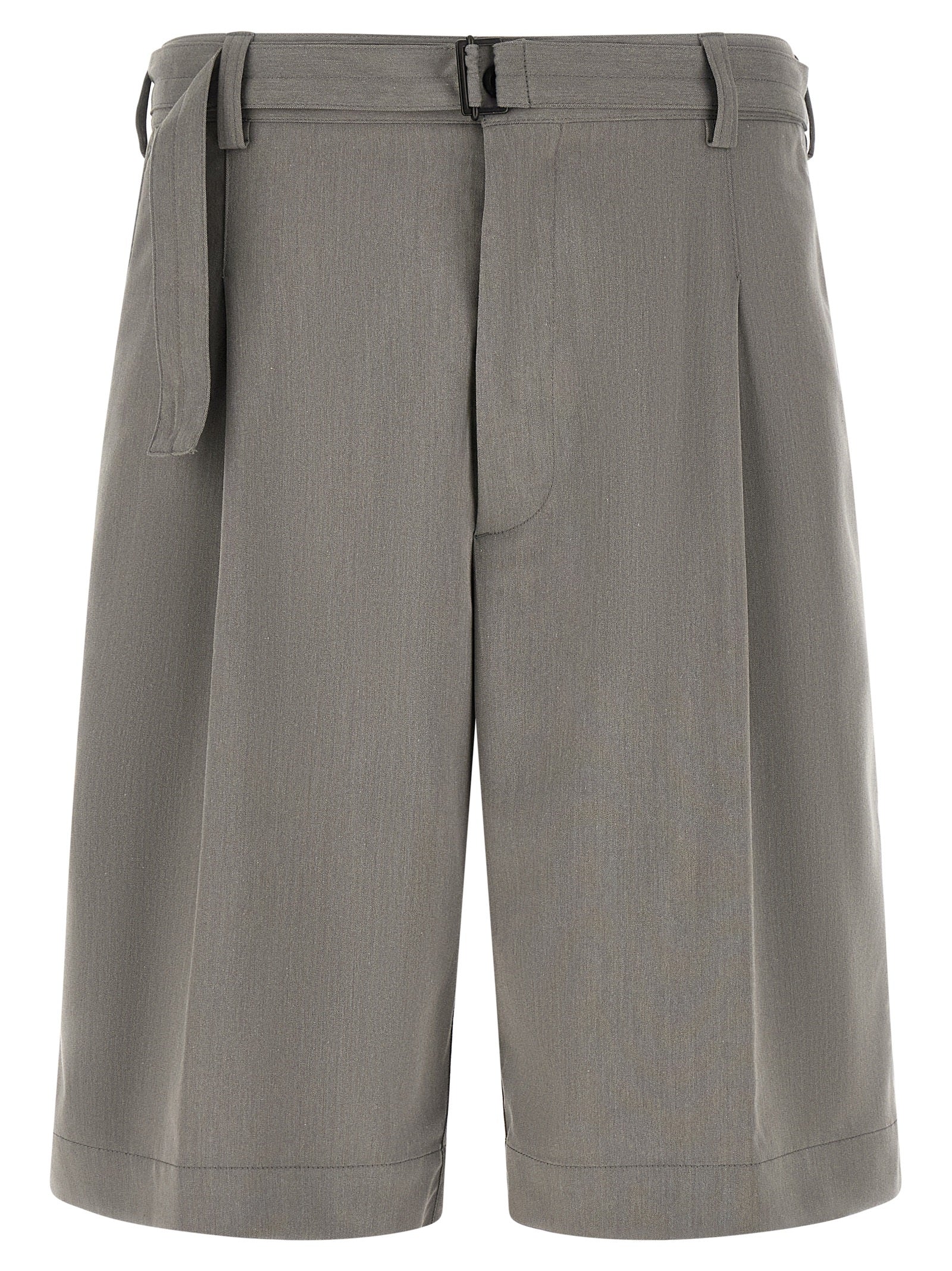 CELLAR DOOR Gray Polyester Bermuda Shorts