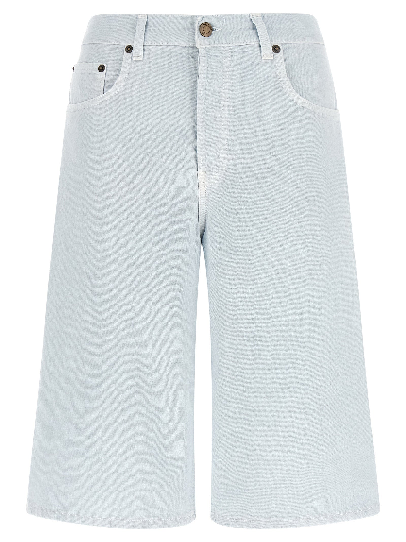 Haikure Blue Cotton Bermuda Shorts