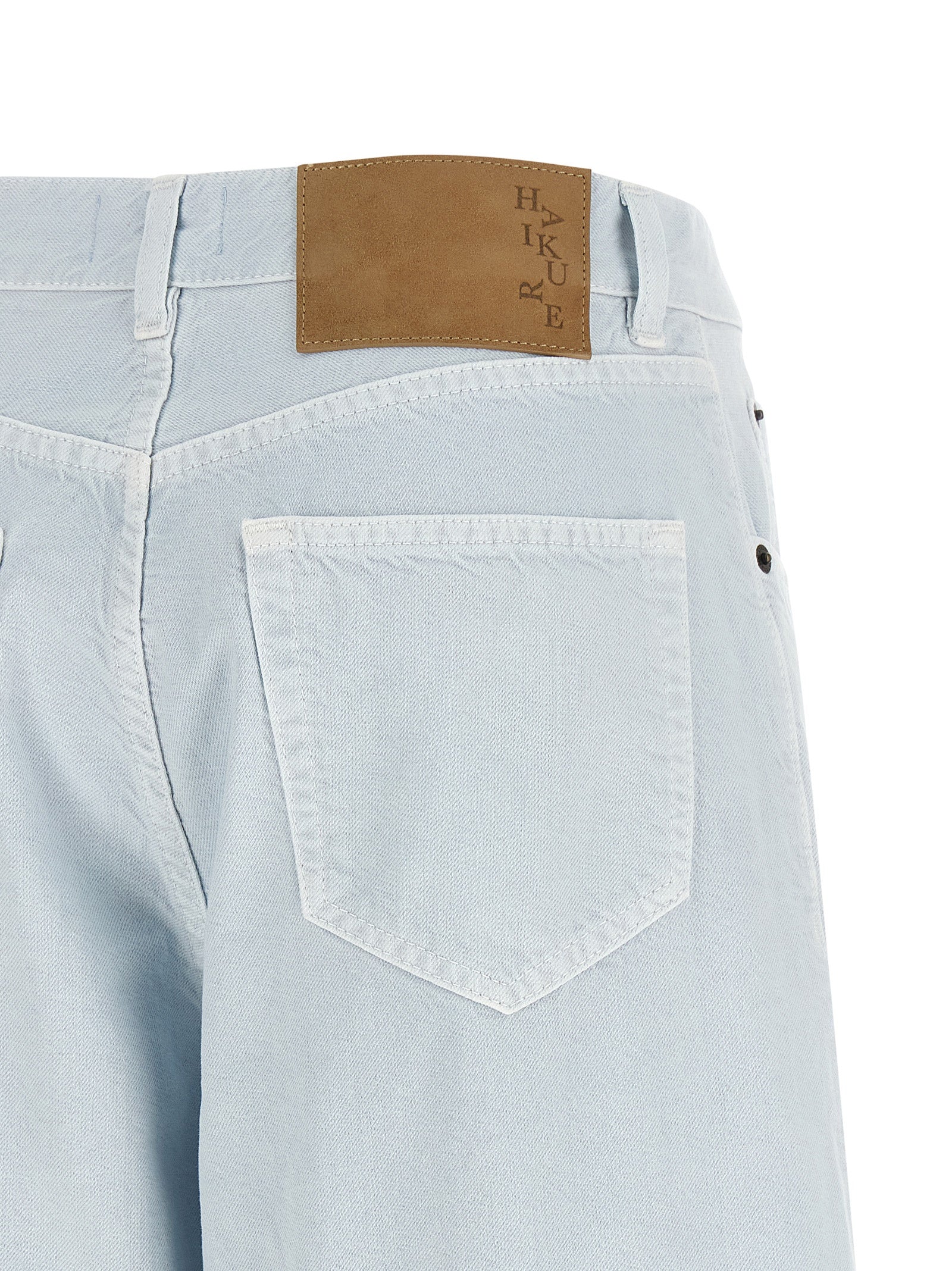 Haikure Blue Cotton Bermuda Shorts