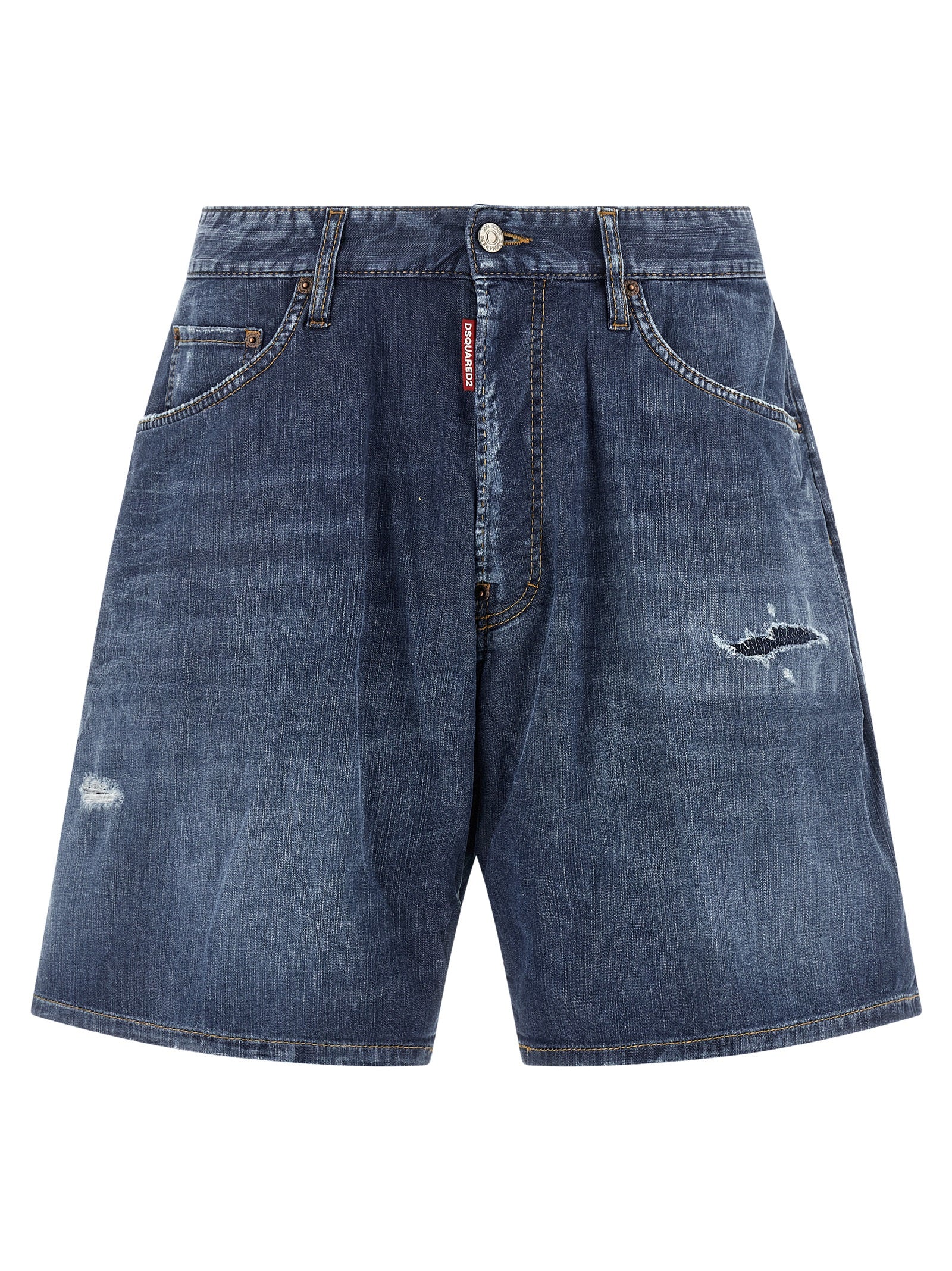 Dsquared² Blue Cotton Bermuda Shorts