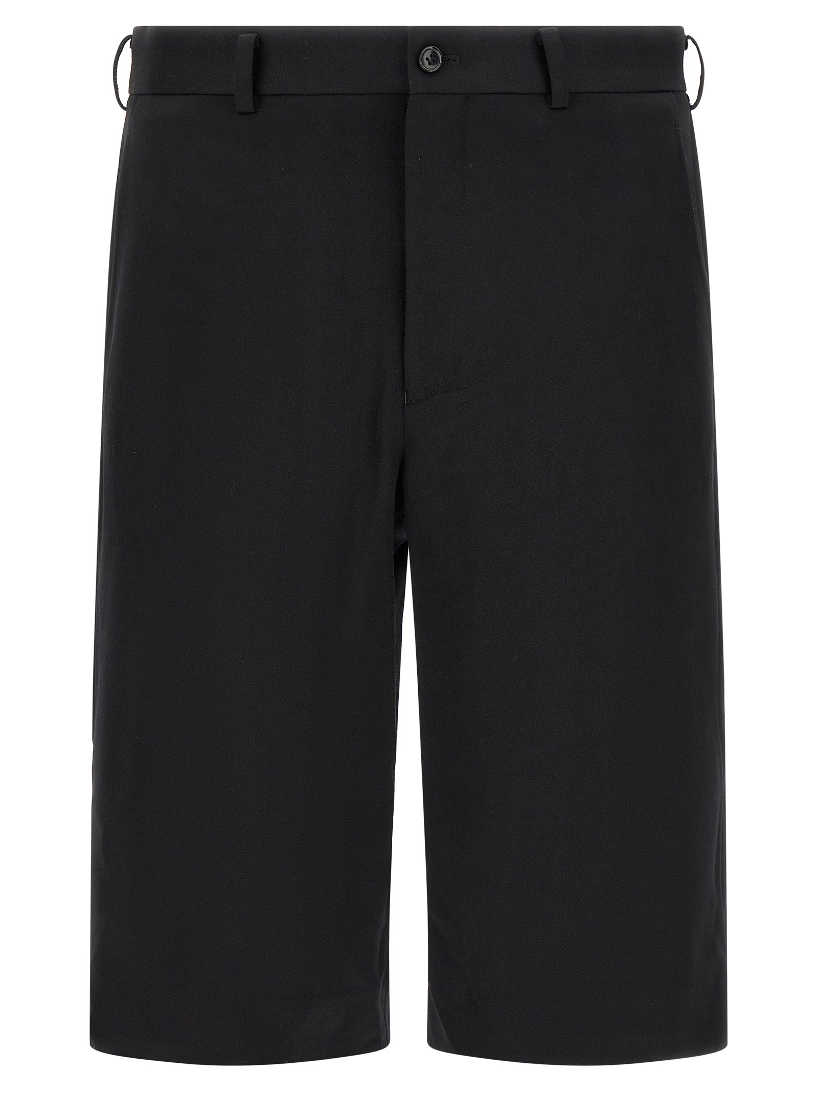 Comme Des Garçons Black Wool Bermuda Shorts