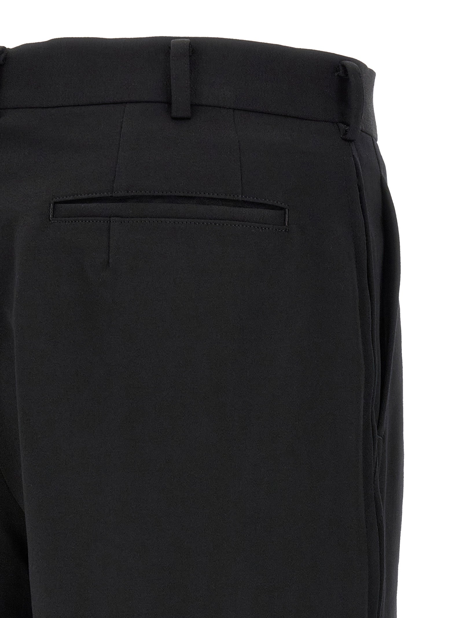 Comme Des Garçons Black Wool Bermuda Shorts