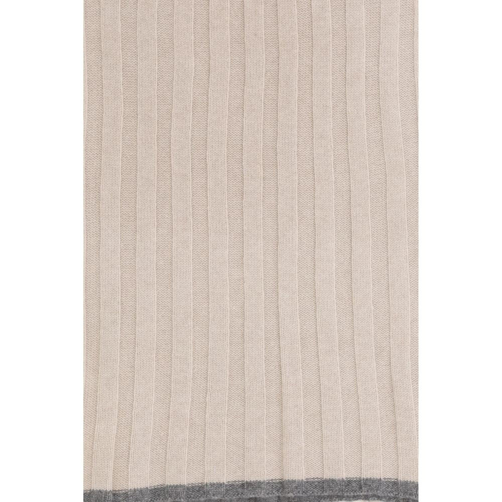 Brunello Cucinelli Beige Cashmere Scarf