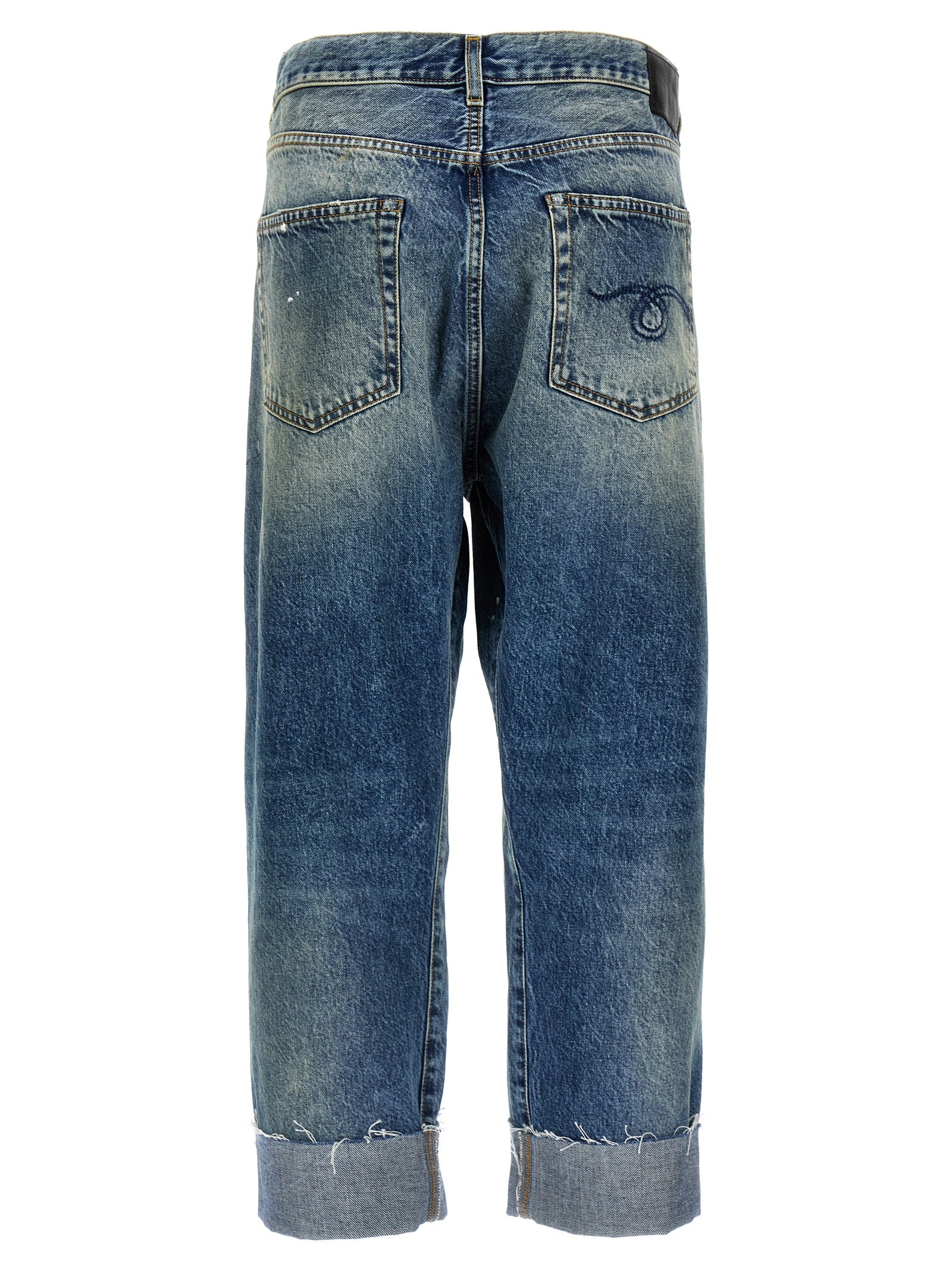 R13 Blue Cotton Straight-Leg Jeans